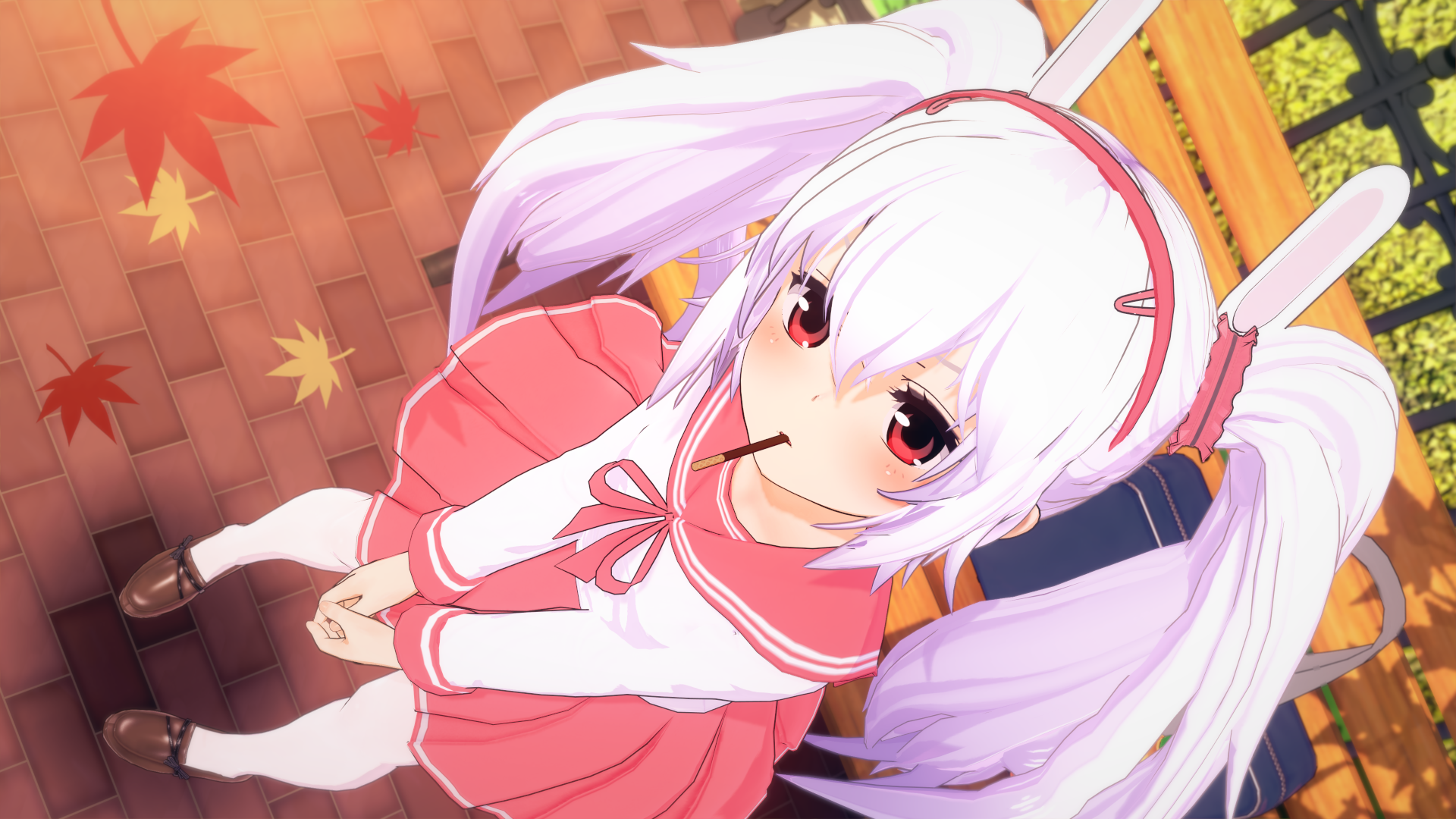 animal_ears azur_lane bunny_ears cg koikatsu_(illusion) laffey_(azur_lane) seifuku tagme wallpaper