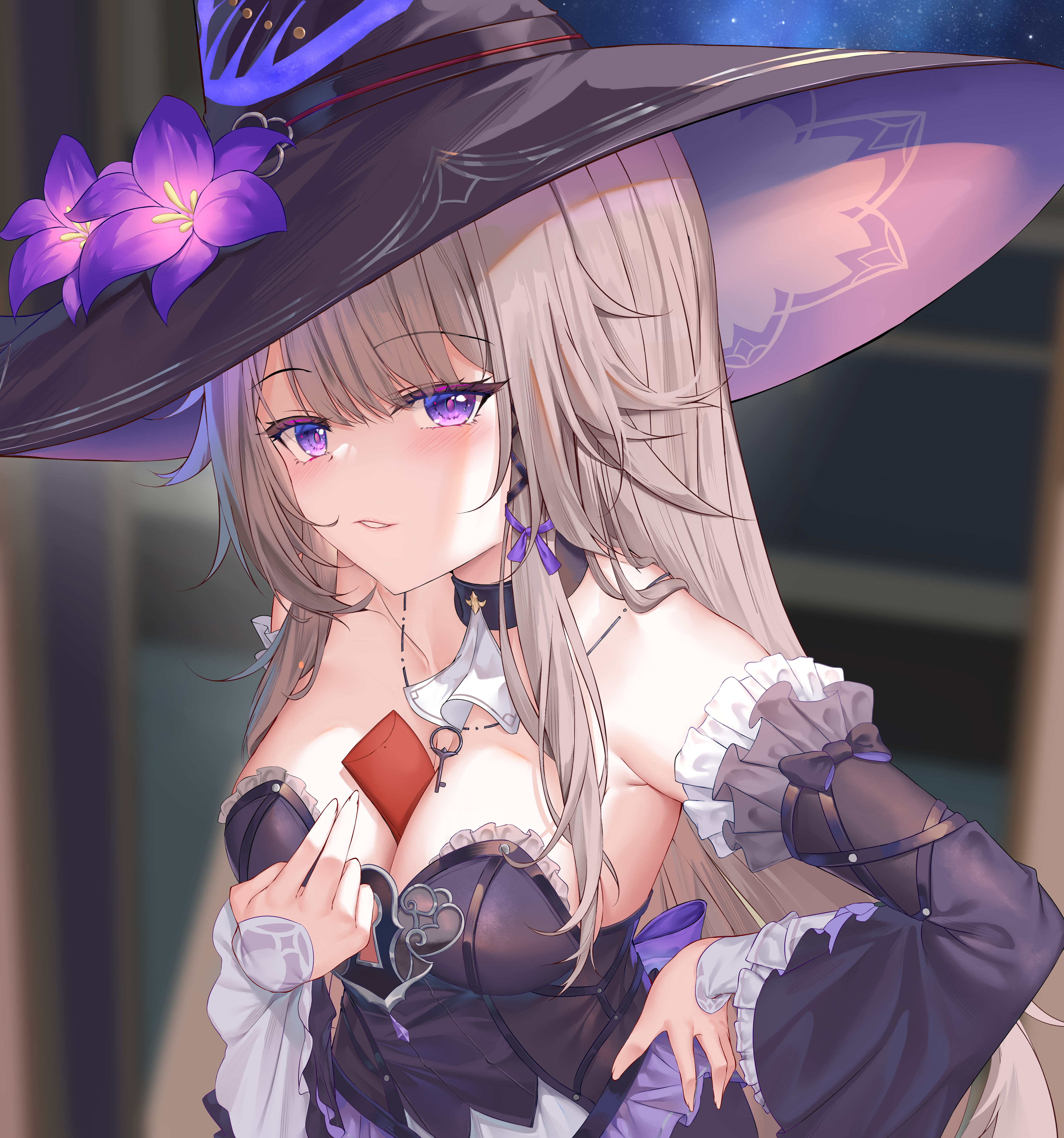 dongyue_sakura herta honkai:_star_rail no_bra witch