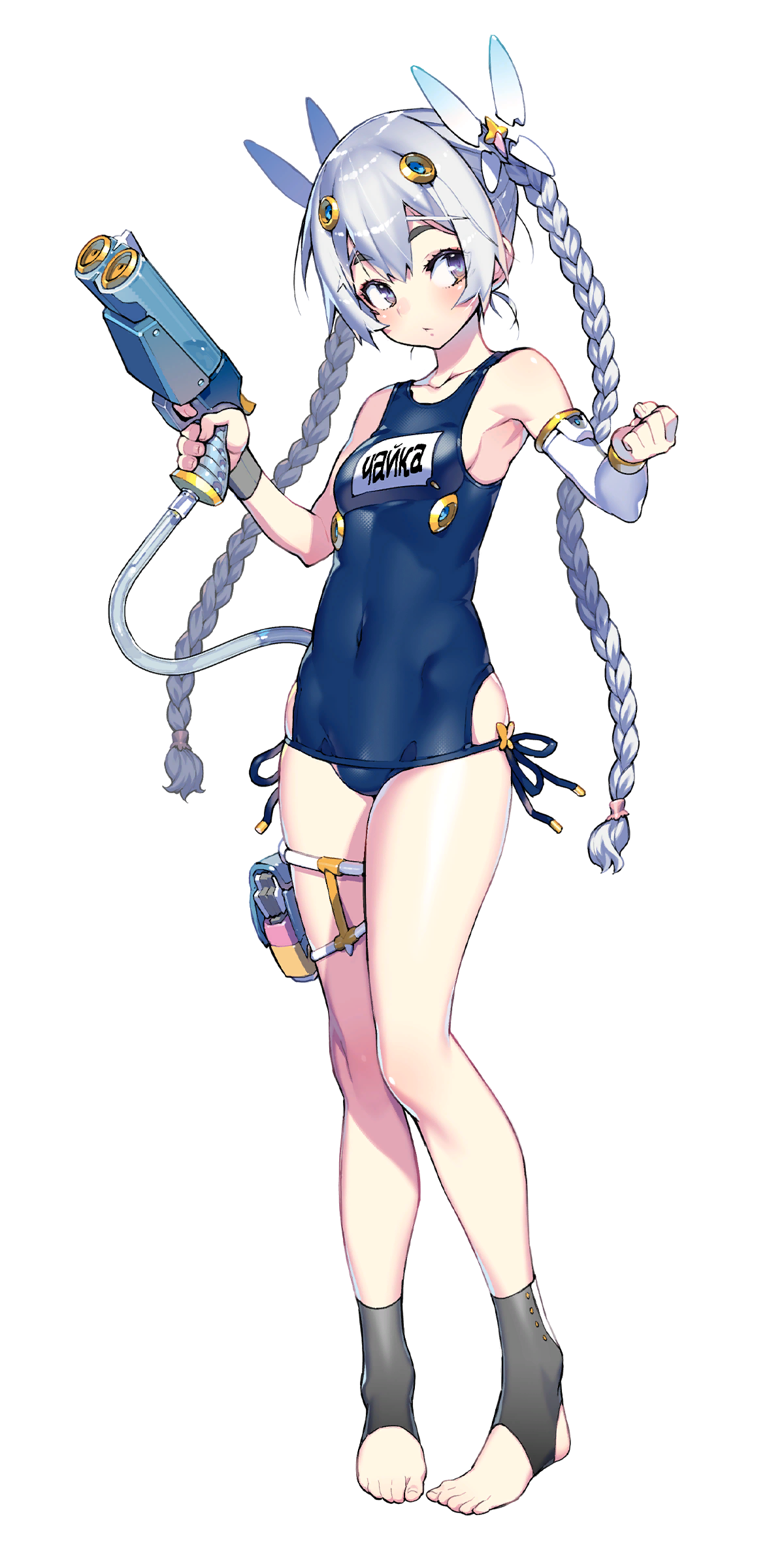 chaika_trabant garter gun hitsugi_no_chaika namaniku_atk swimsuits transparent_png