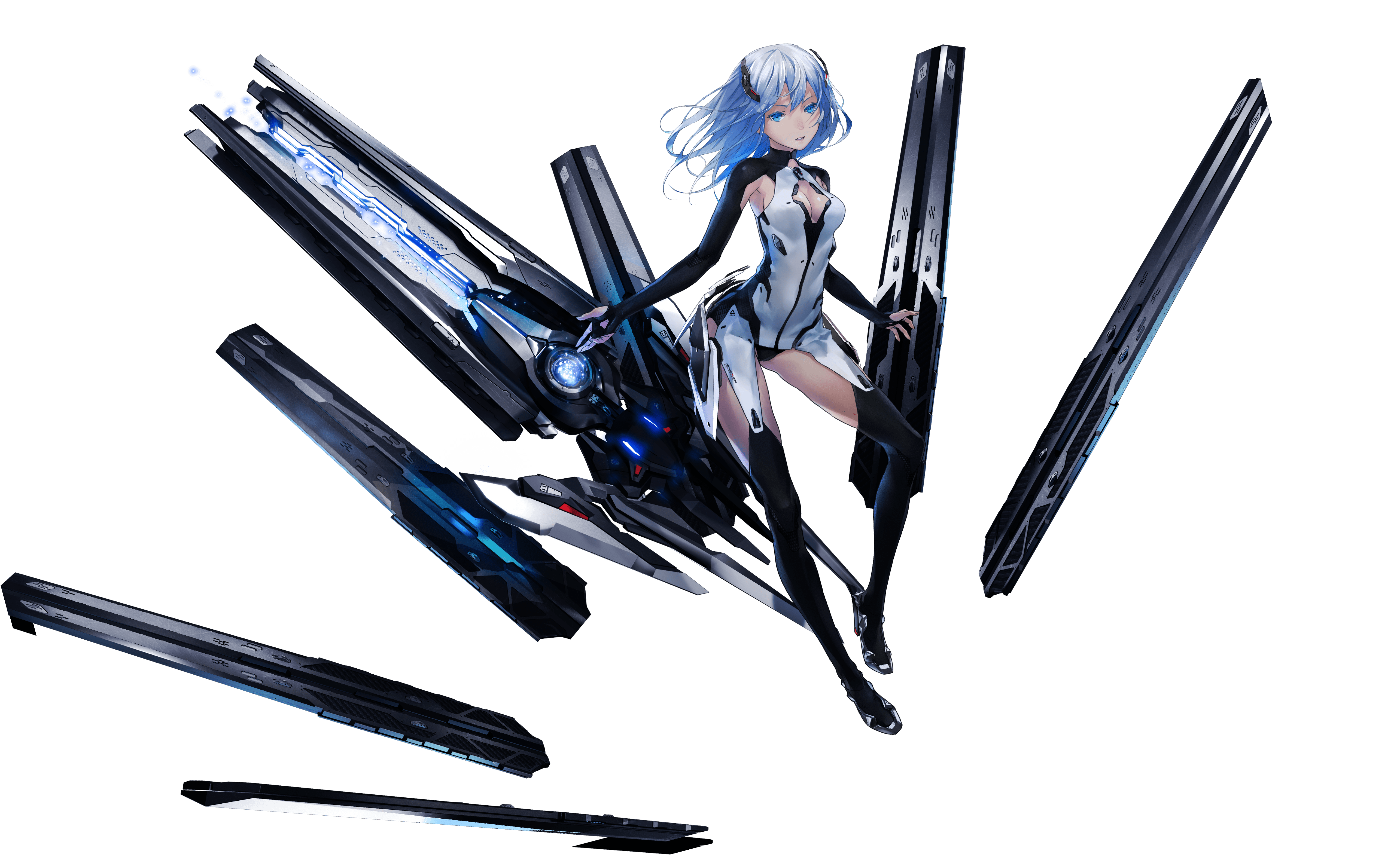 beatless cleavage heels lacia redjuice stockings thighhighs transparent_png weapon