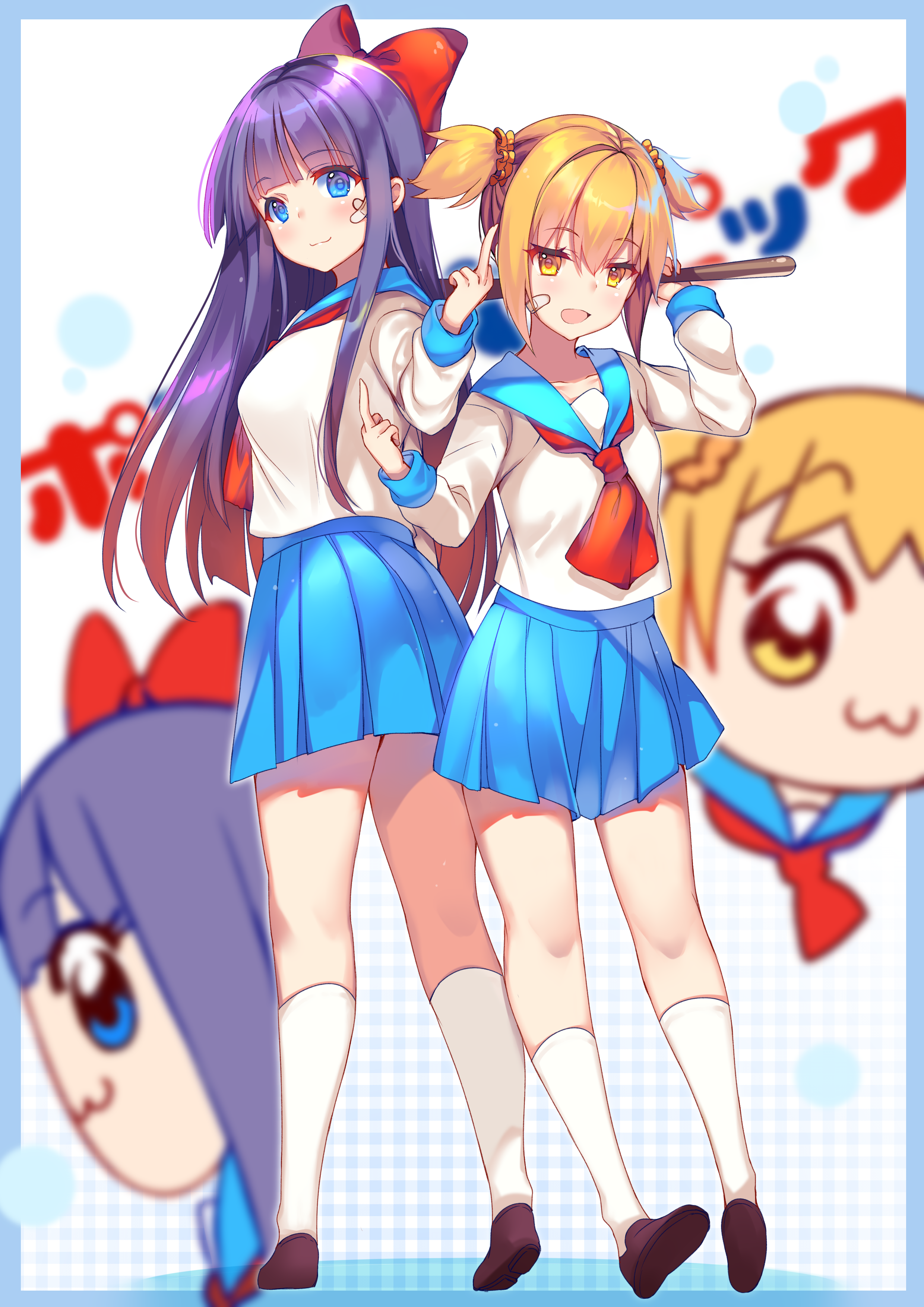 bandaid hecha pipimi pop_team_epic popuko seifuku