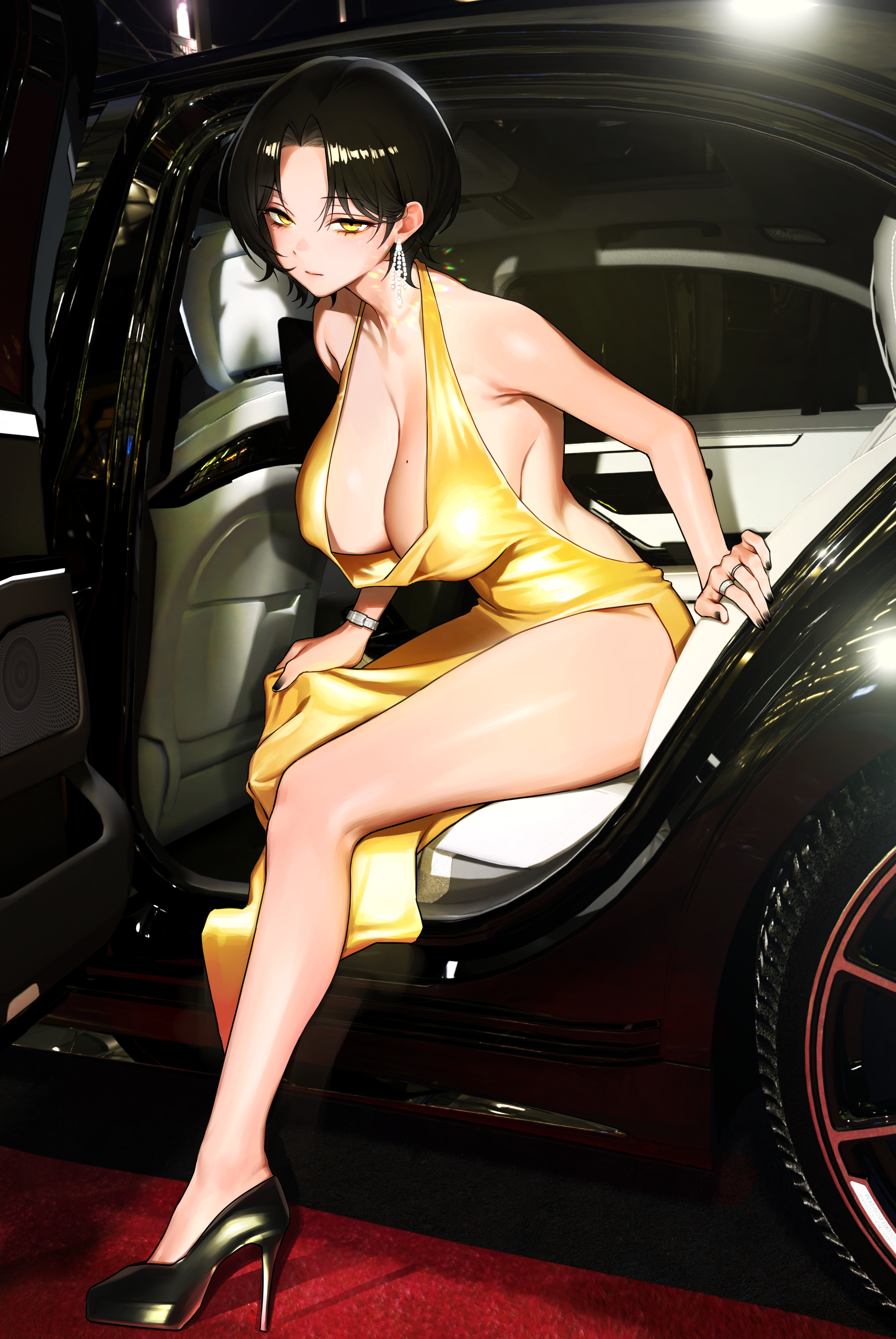 chano39 dress heels no_bra
