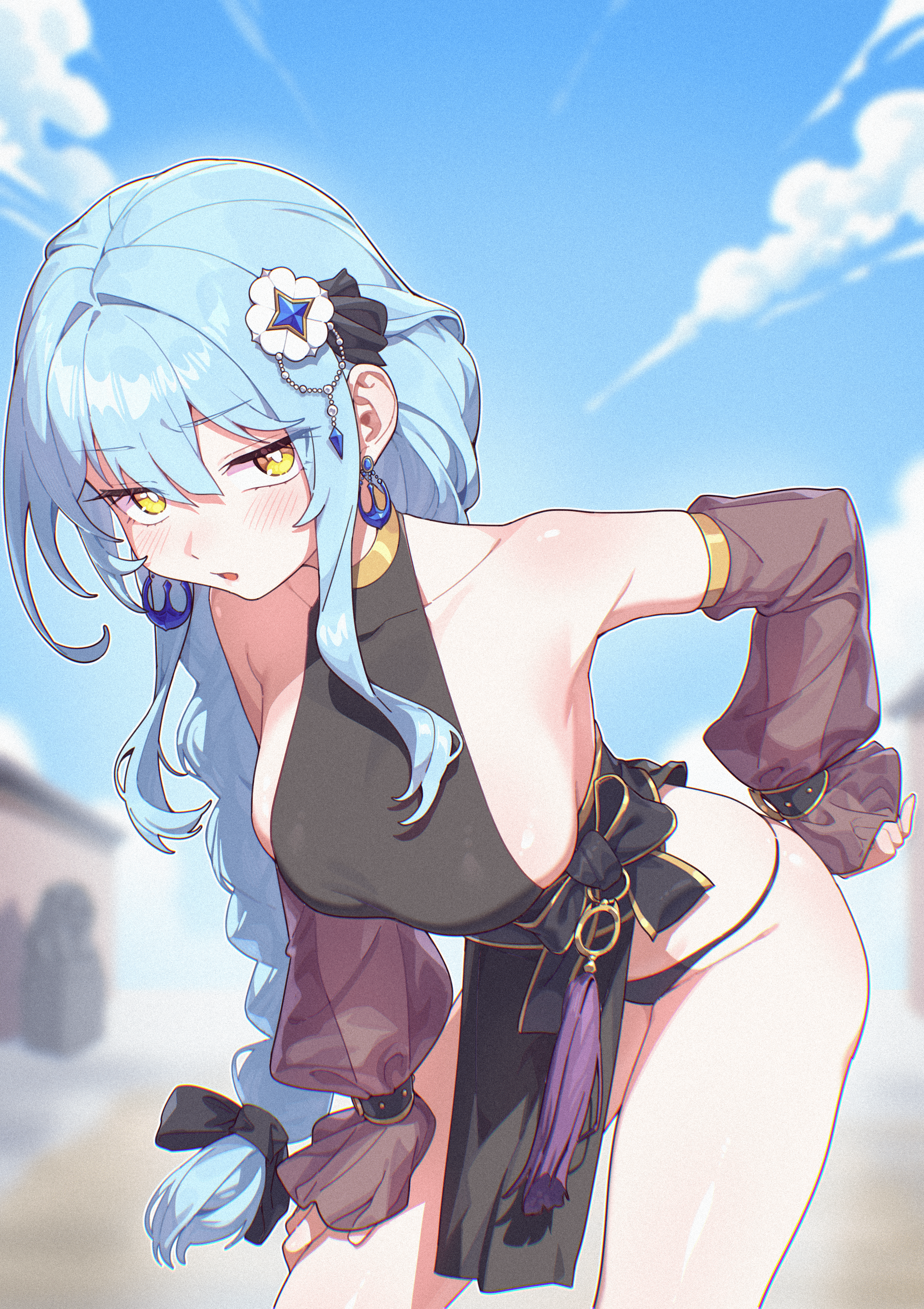asian_clothes biryu_soso no_bra pantsu see_through tagme