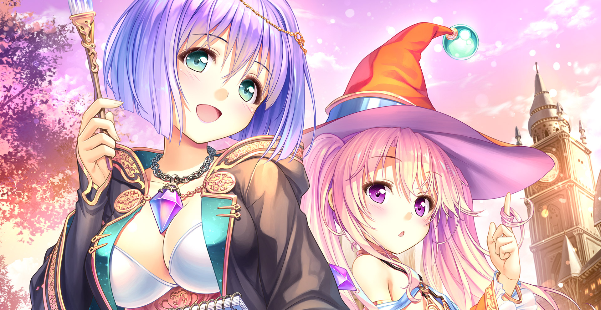 august cleavage elmina_(iris_mysteria!) iris_mysteria!_~shoujo_no_tsumugu_yume_no_hiseki~ ladis natsuno_io witch