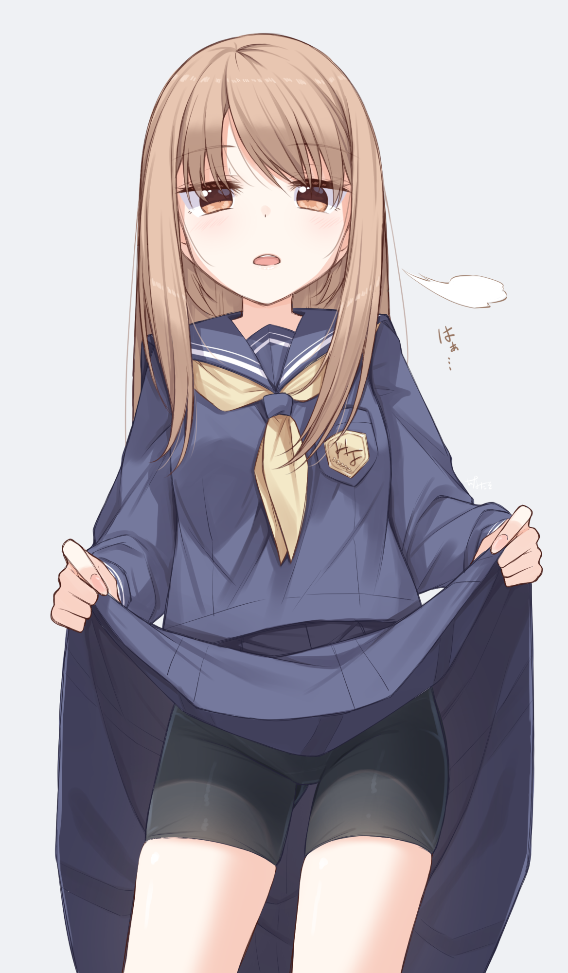 bike_shorts ina_(inadahime) seifuku skirt_lift