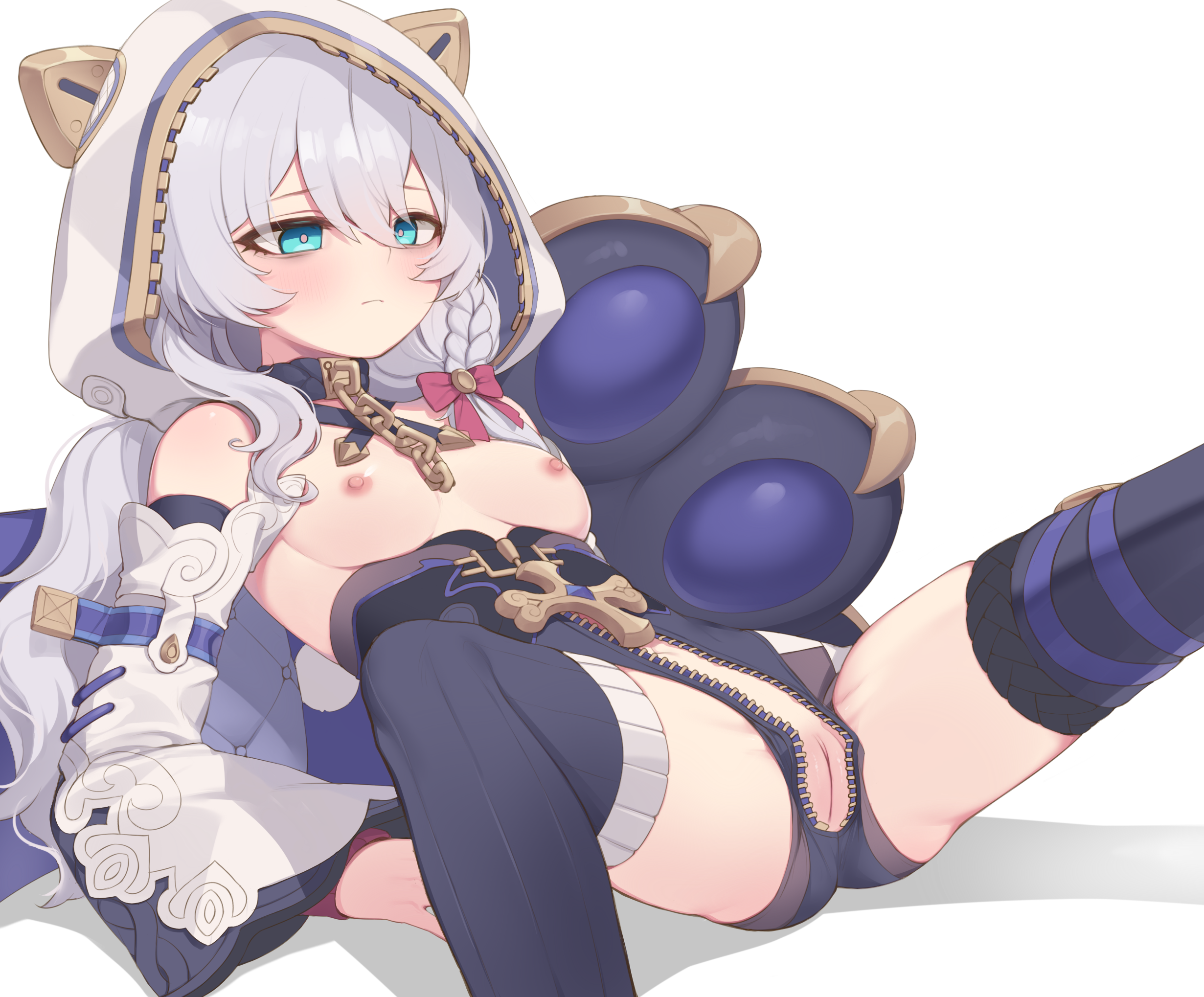 animal_ears breasts garter kuronell nekomimi nipples no_bra nopan pussy thighhighs uncensored