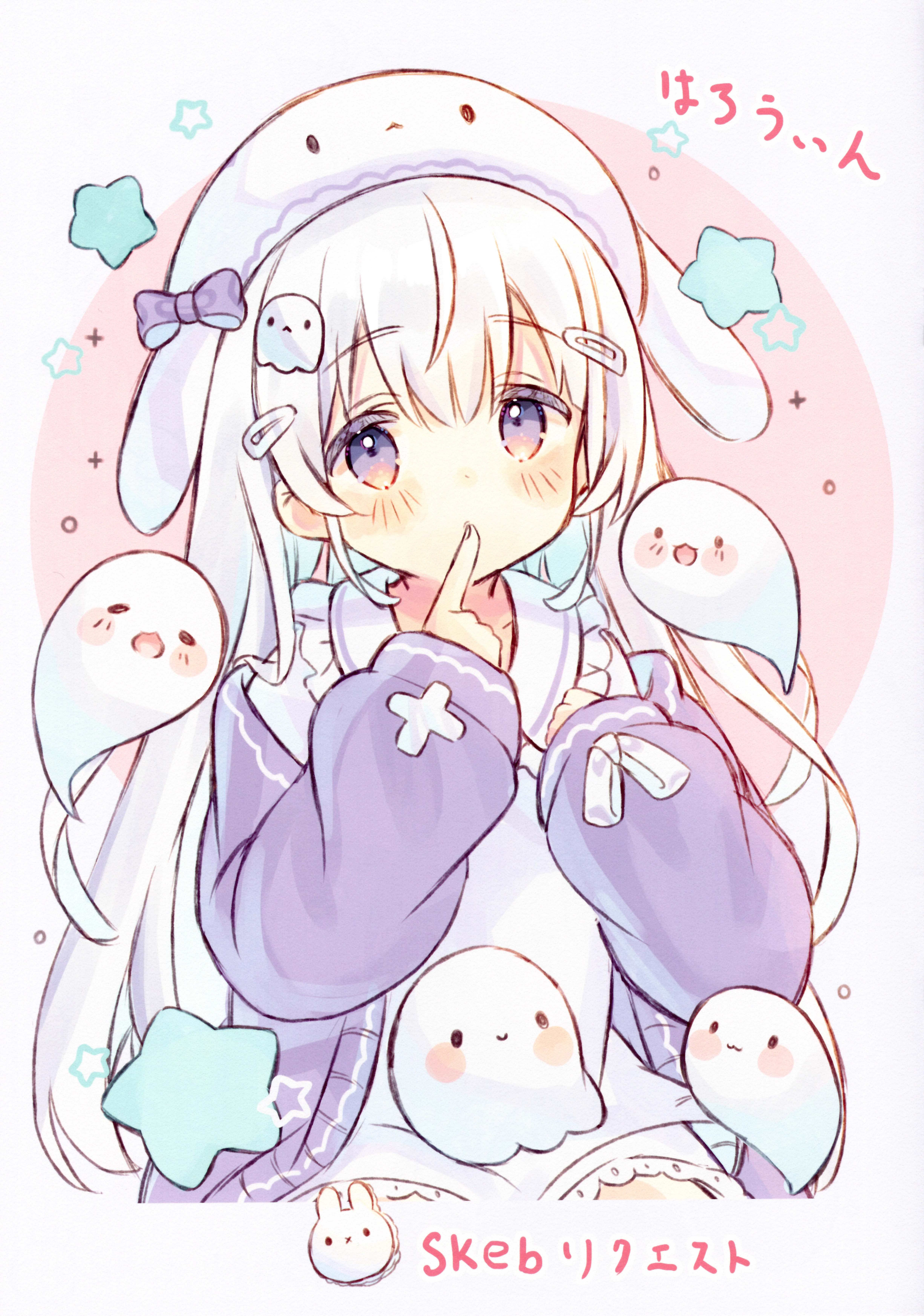 animal_ears bunny_ears fruitsrabbit pajama sweater usapanchieri