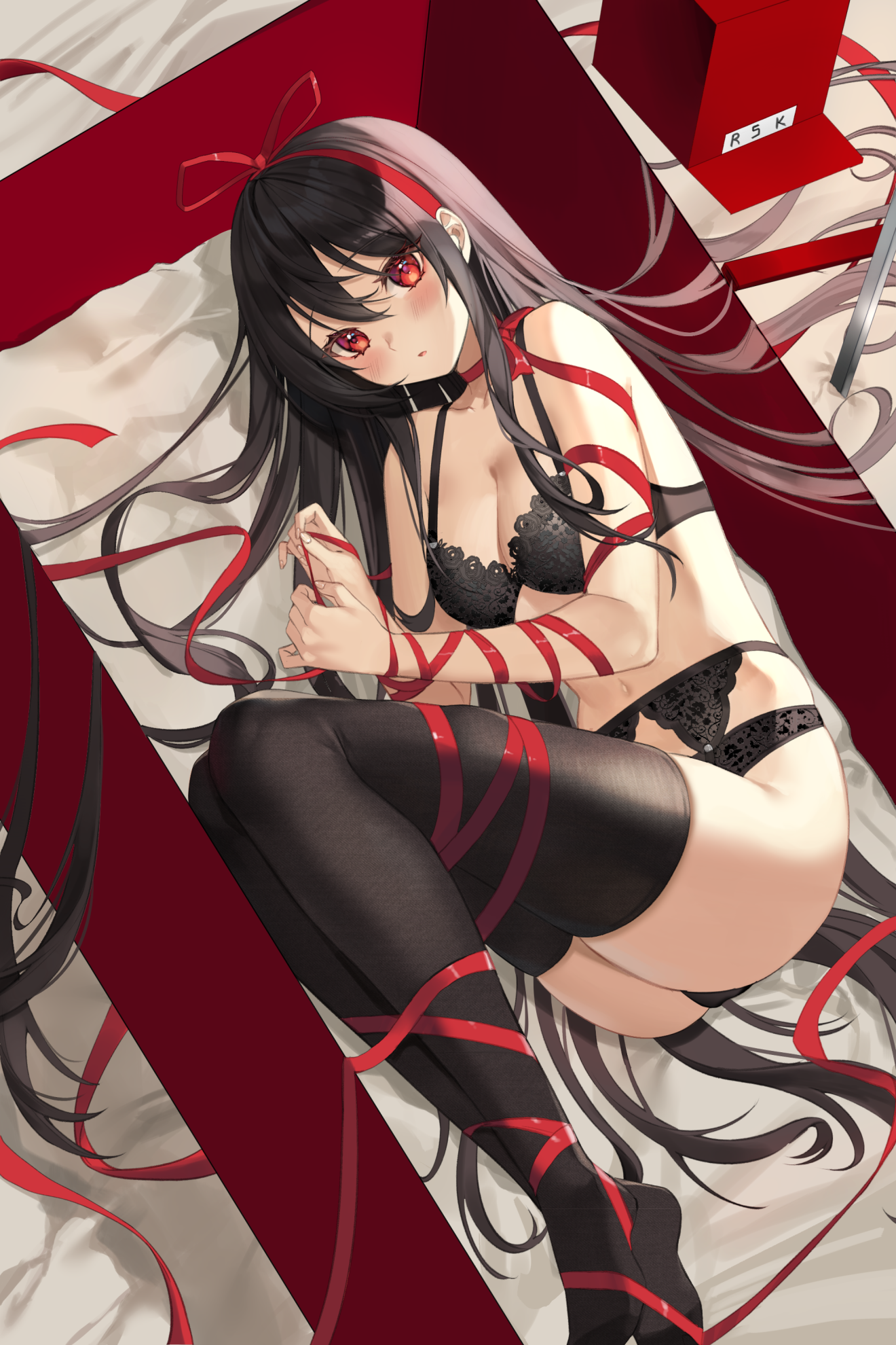 aile_(crossroads) bondage bra garter_belt lingerie pantsu thighhighs thong