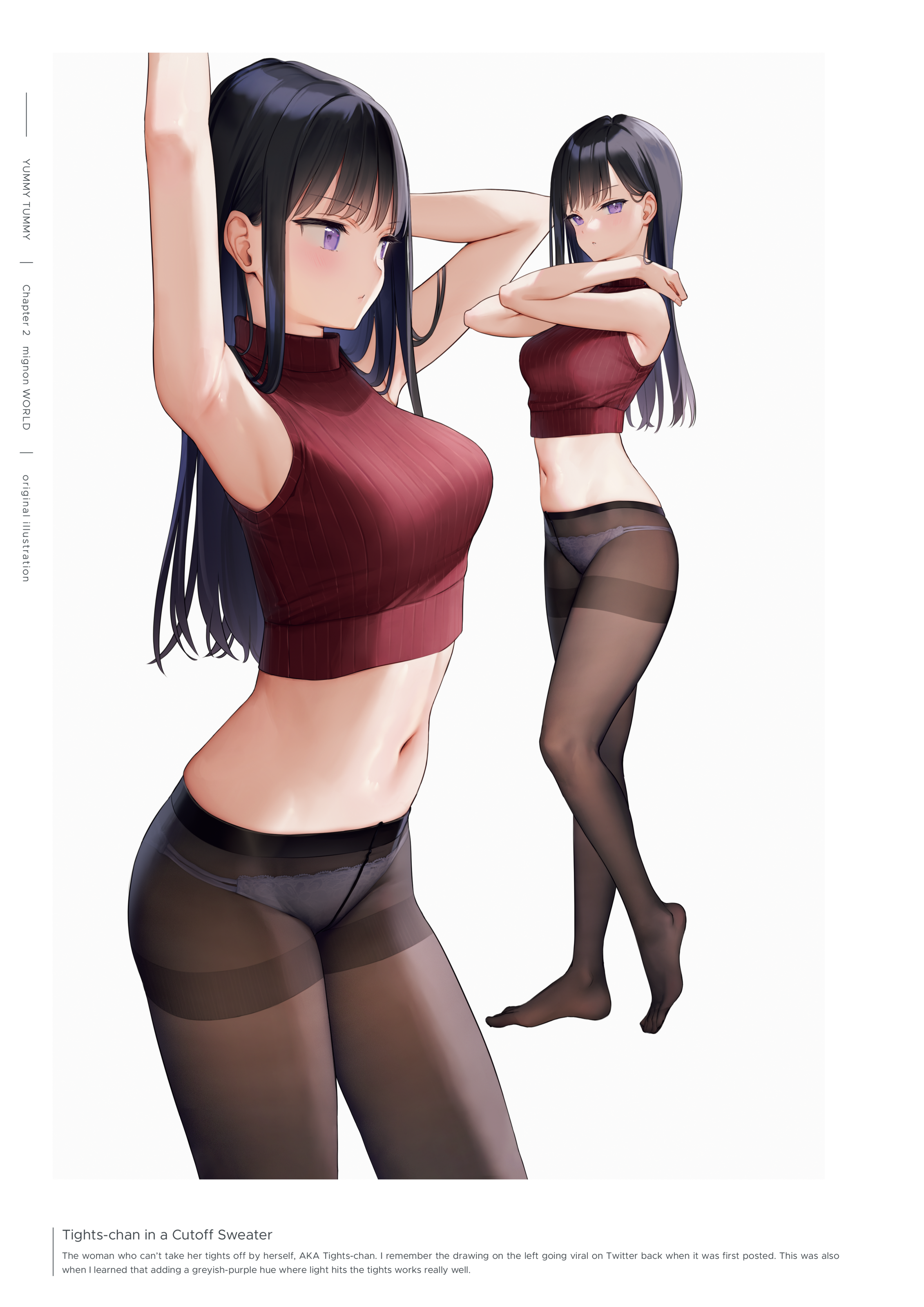 digital_version mignon pantsu pantyhose see_through sweater translated
