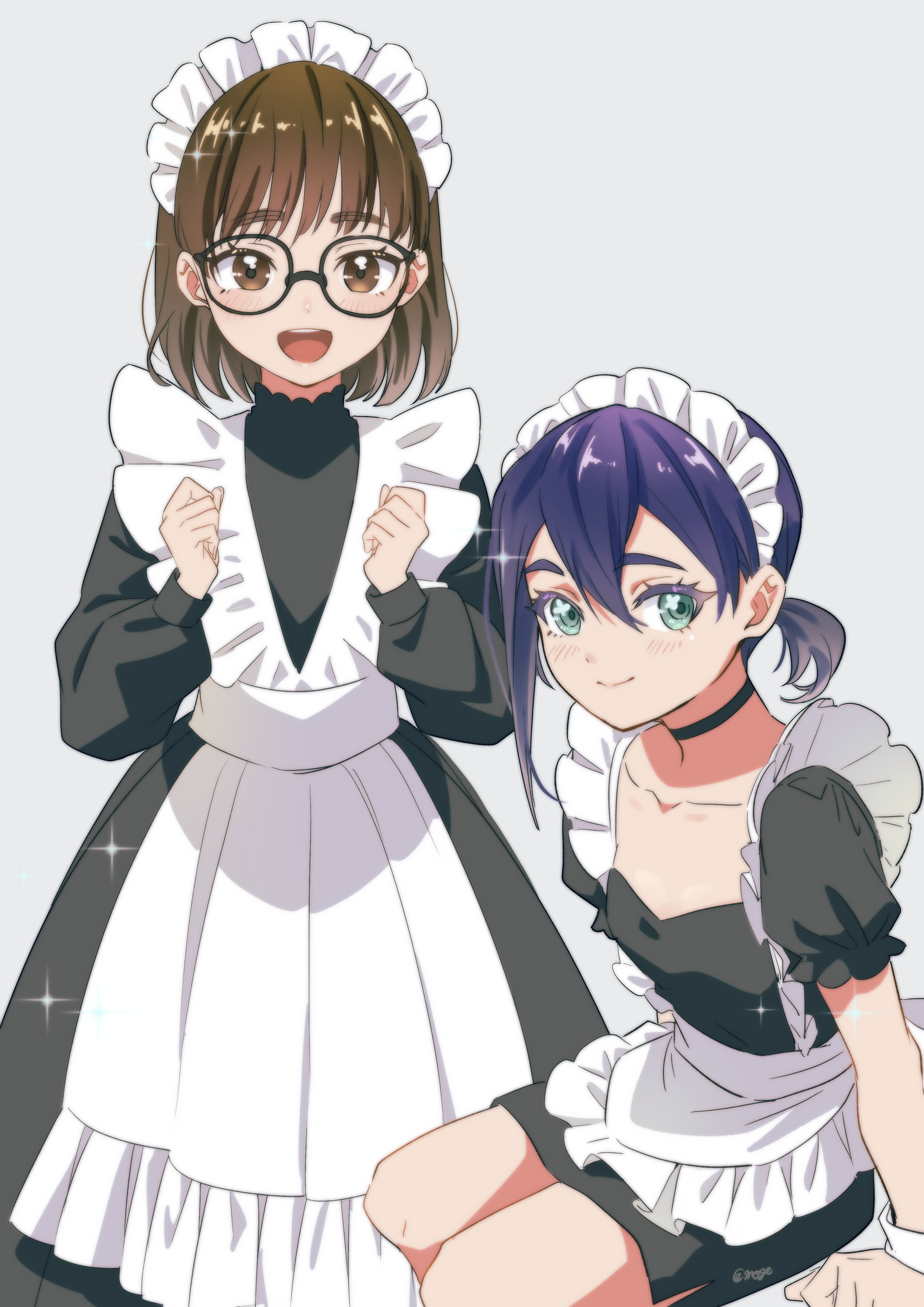 haraga_kurumi iin_chiyo kimi_no_koto_ga_dai_dai_dai_dai_daisuki_na_100-nin_no_kanojo mado_cat02 maid megane