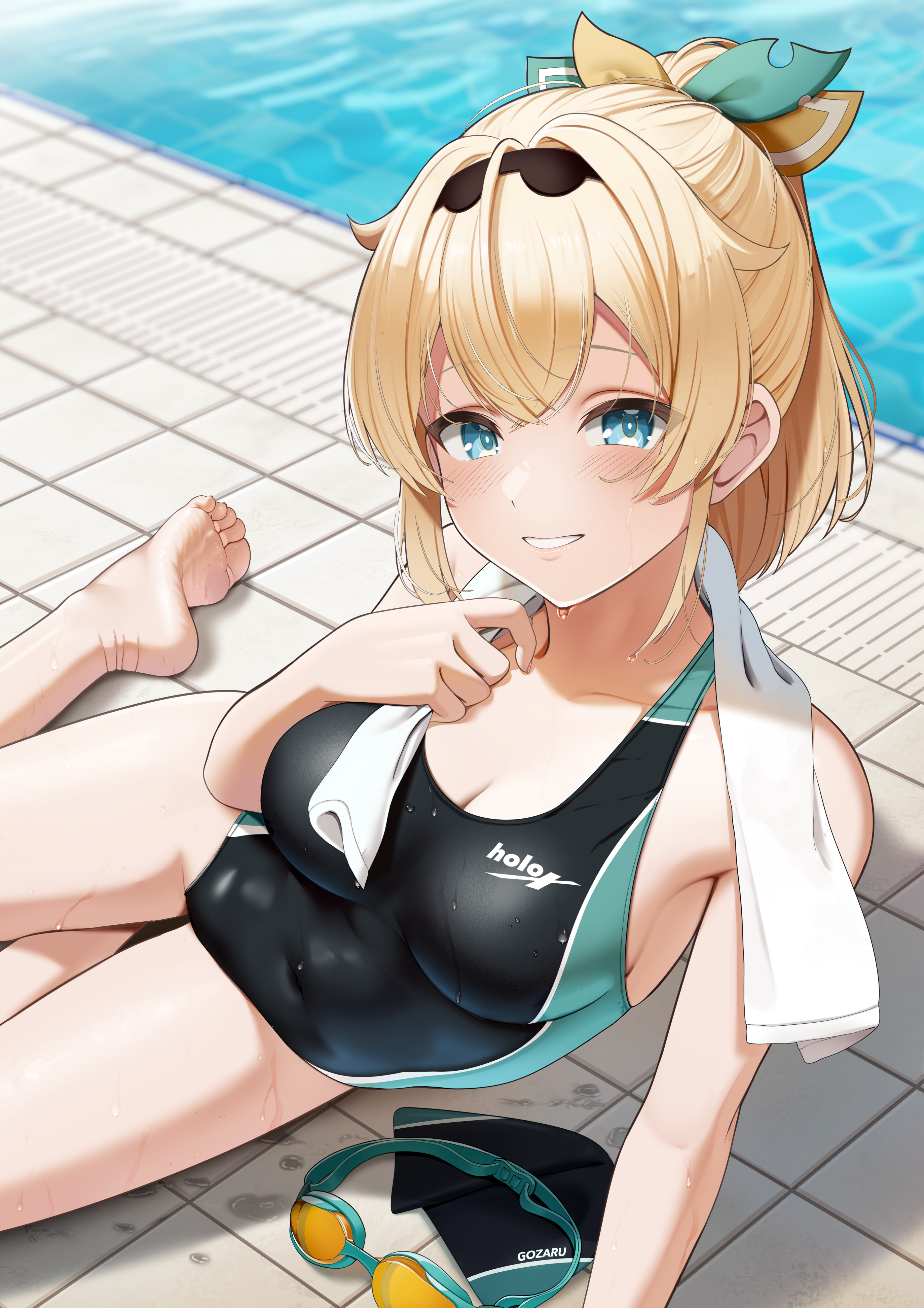 casino_(casinoep) hololive kazama_iroha swimsuits wet