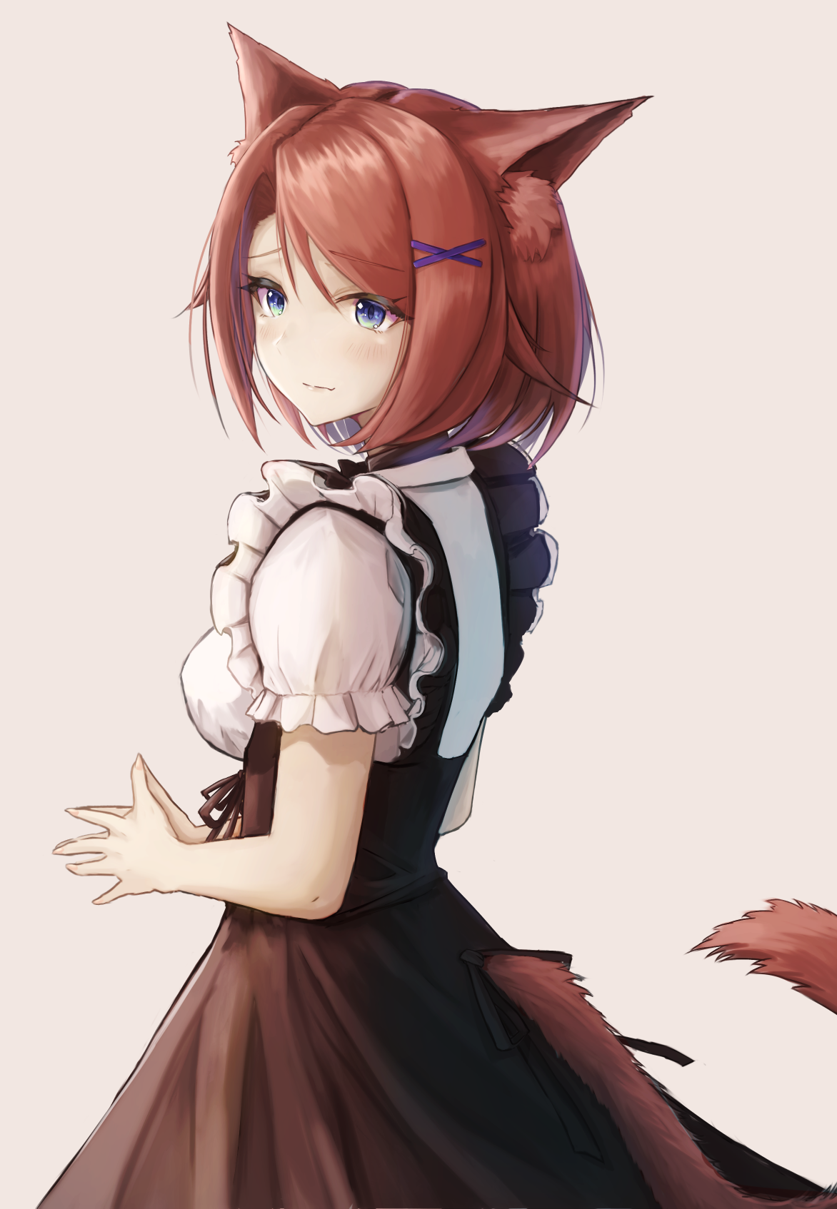 animal_ears final_fantasy final_fantasy_xiv maid miqo'te nekomimi tail zoe