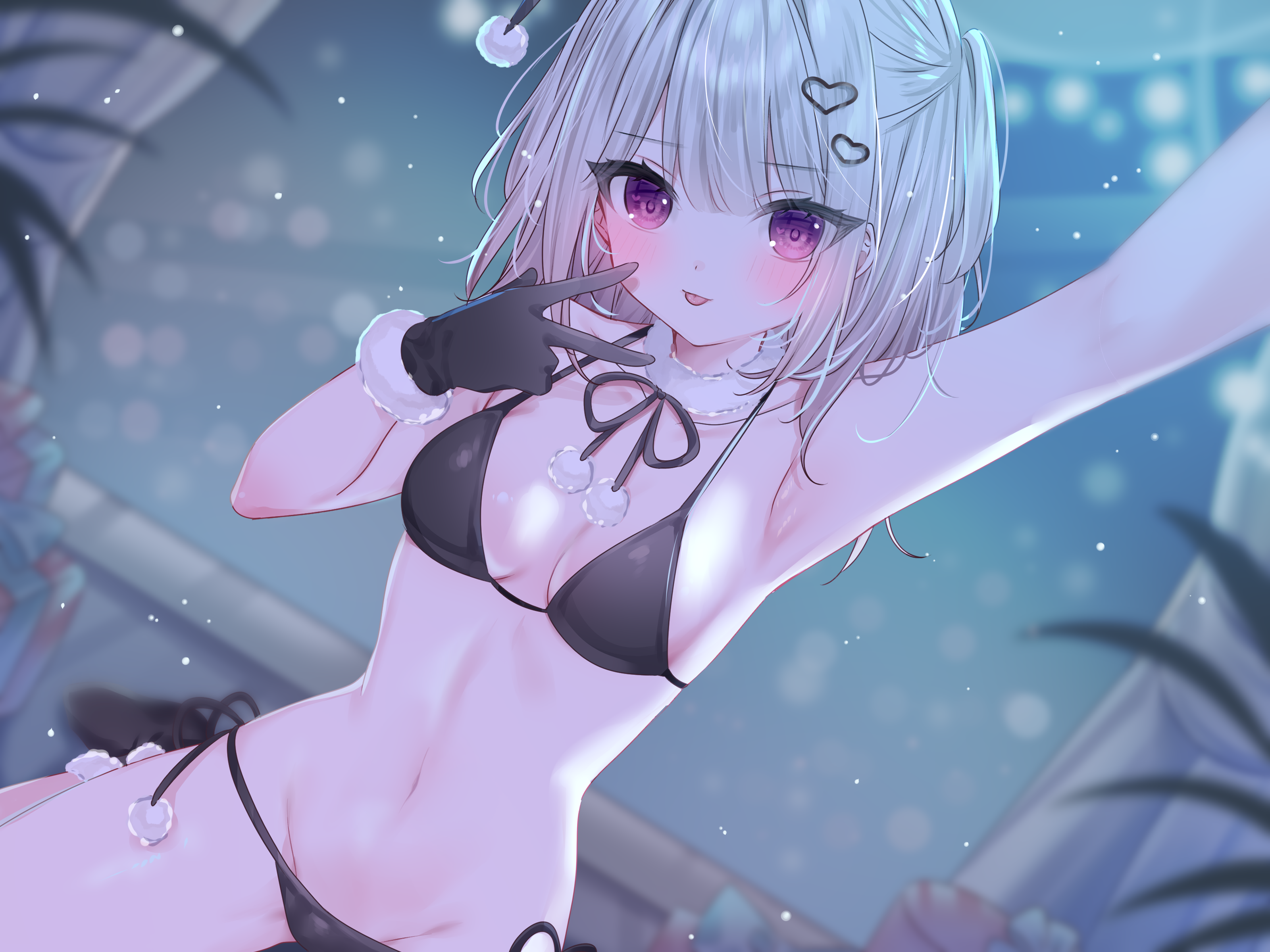 bikini mafuyu_(chibi21) selfie swimsuits