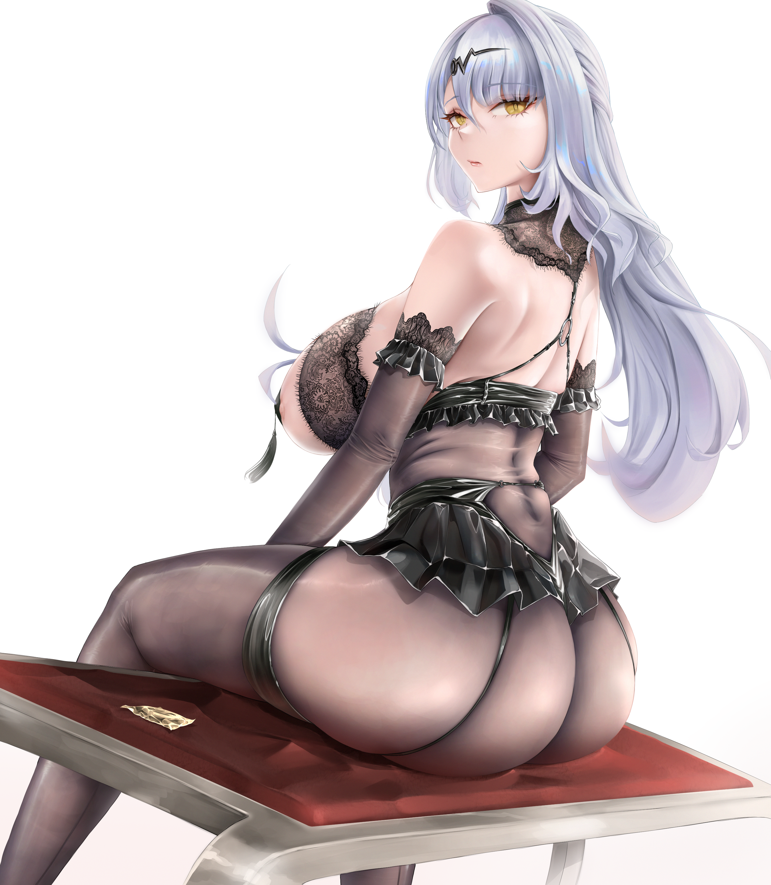 areola ass bra garter nijisatara pantyhose pasties see_through stockings thighhighs yi_xuan zenless_zone_zero