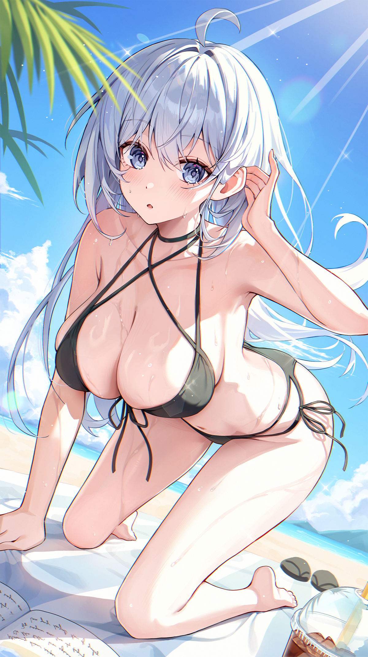 bikini pine_(angel4195202) swimsuits wet
