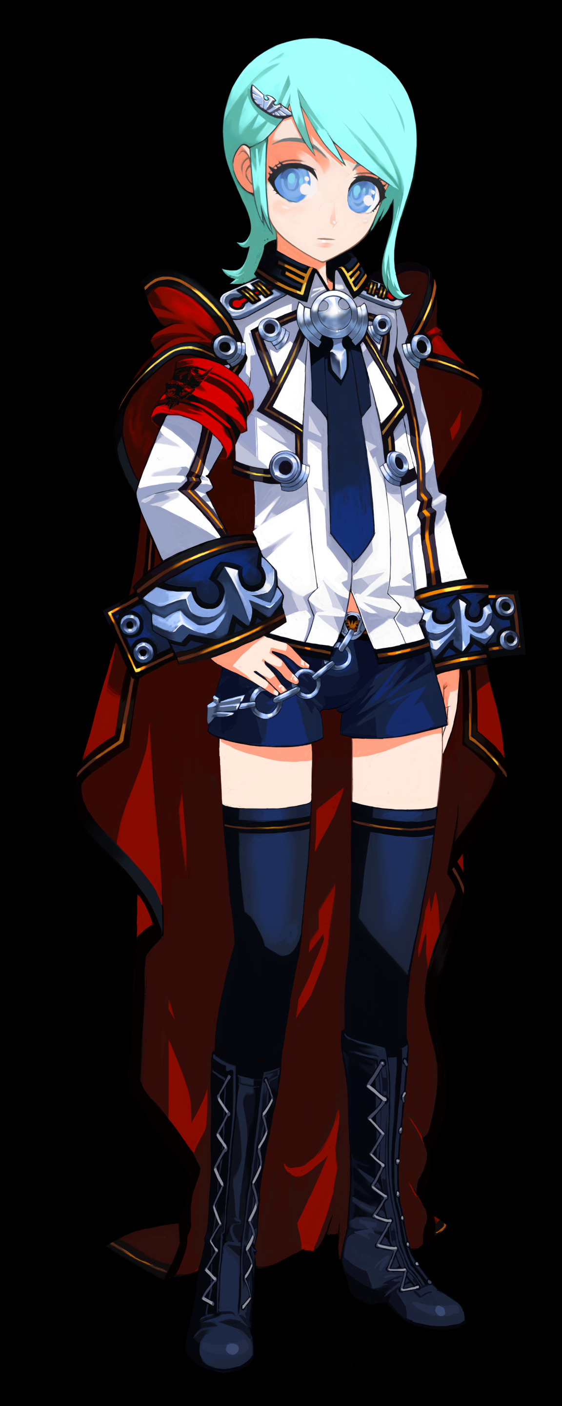 langrisser langrisser_schwarz tagme thighhighs uniform