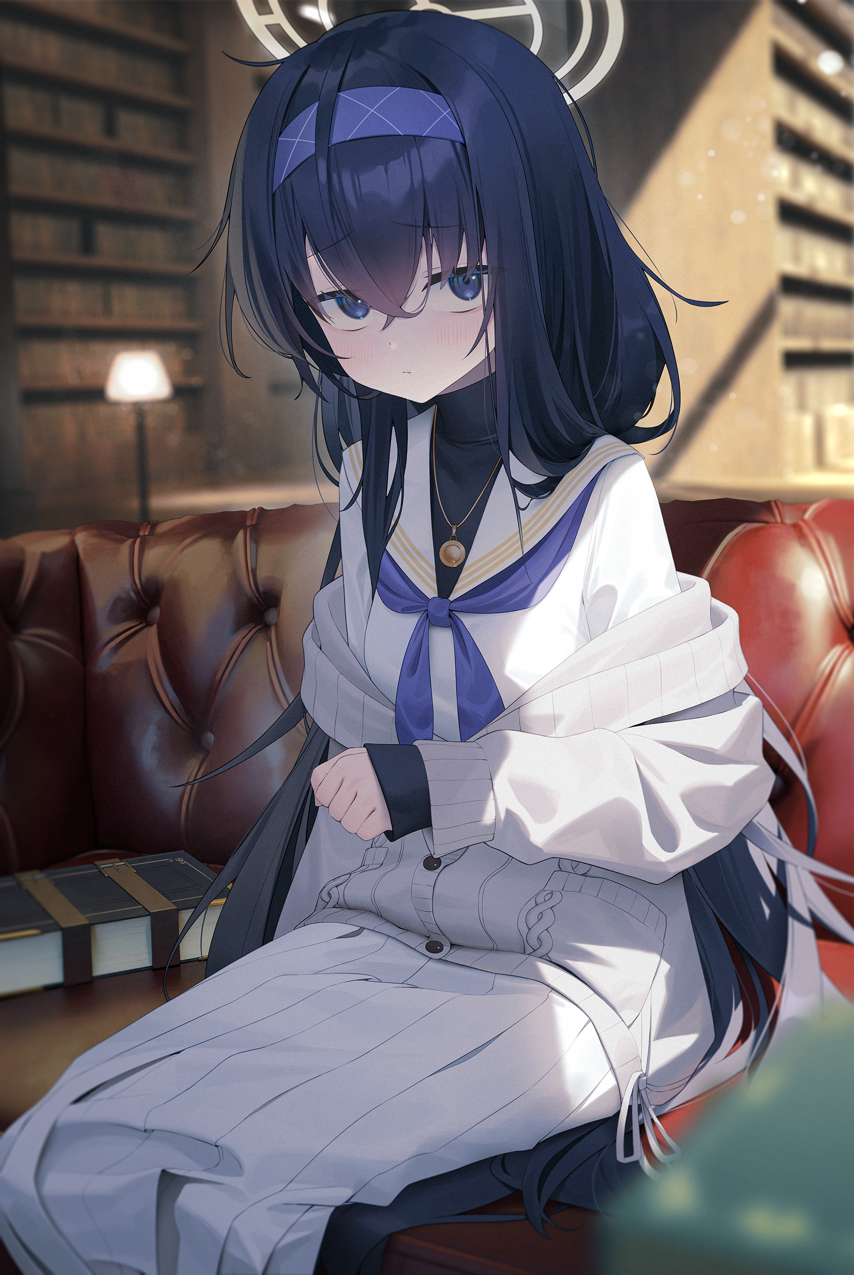 aya_(lezon) blue_archive halo kozeki_ui seifuku sweater