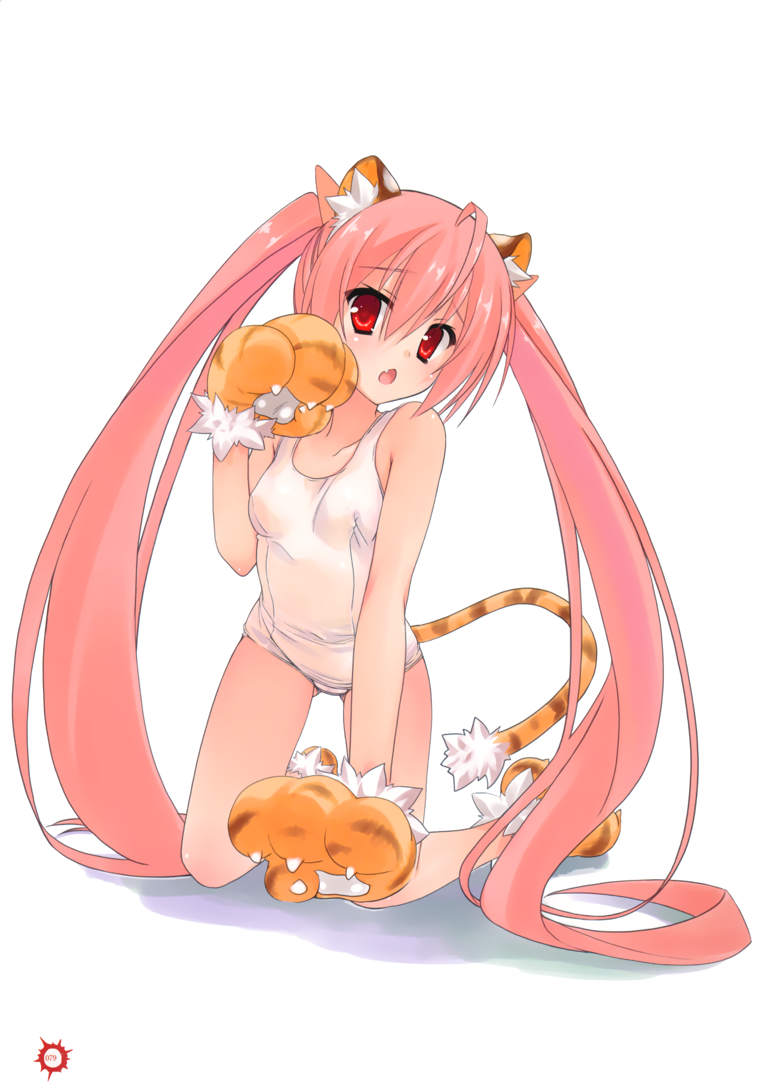 animal_ears hidan_no_aria kanzaki_h._aria kobuichi nekomimi school_swimsuit swimsuits tail