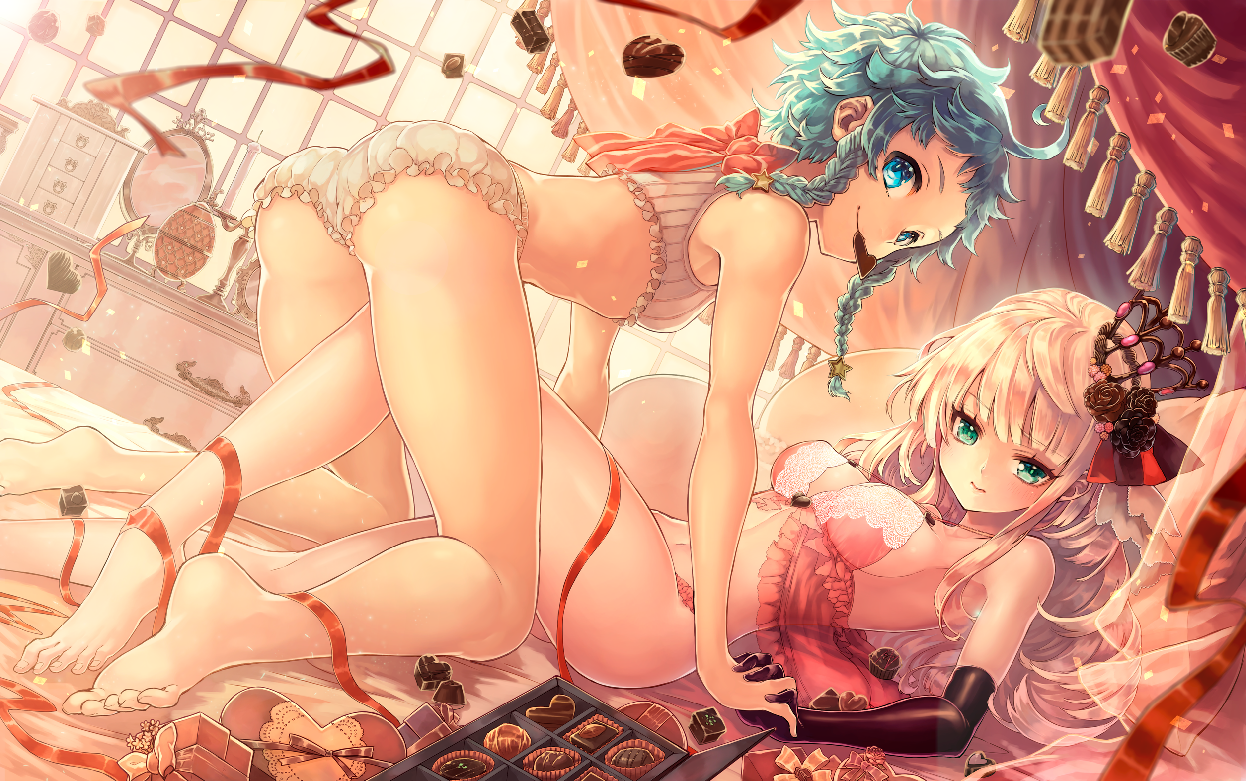 ass feet lingerie merc_storia mito_itsuki pantsu valentine yuri