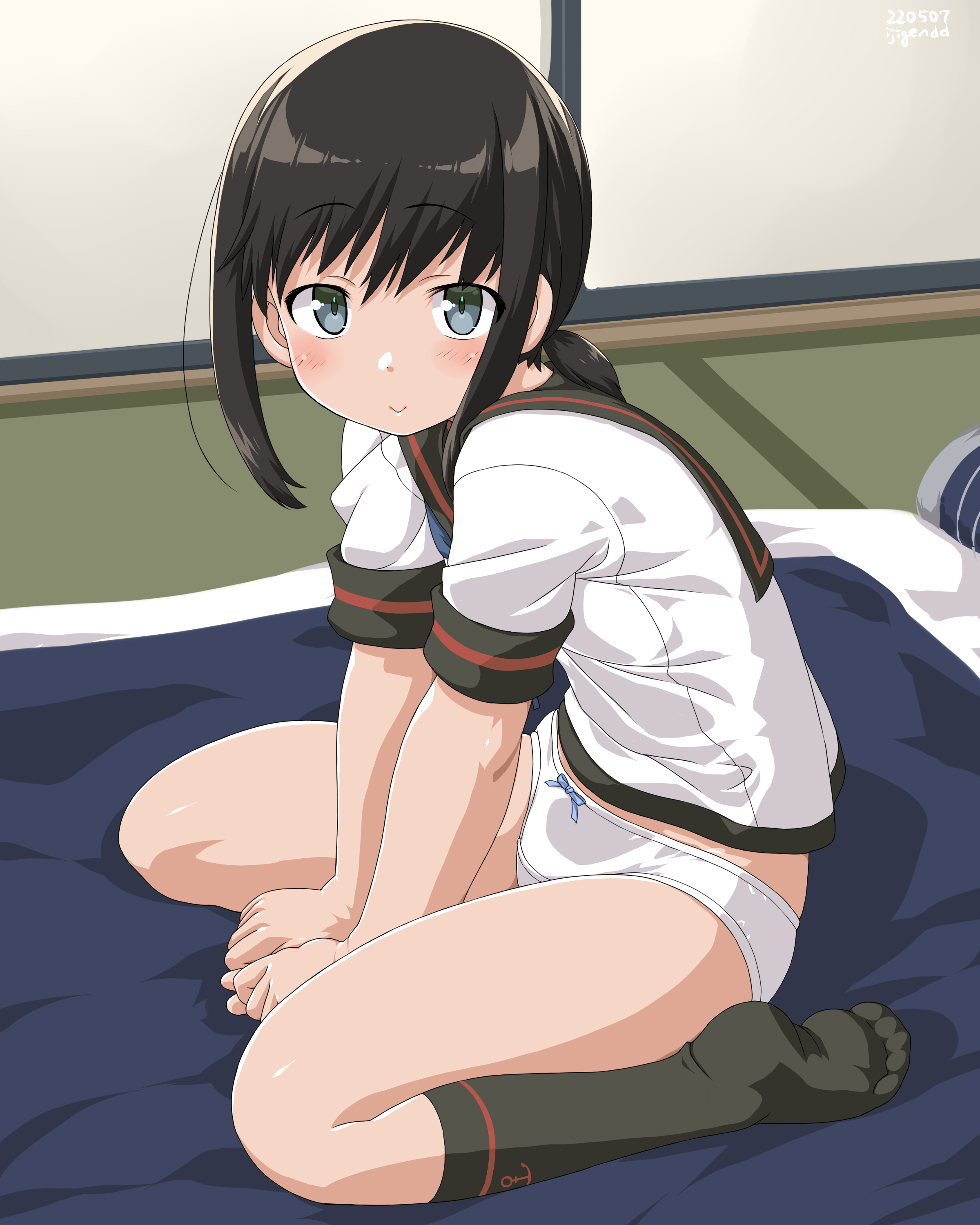 dd_(ijigendd) fubuki_(kancolle) kantai_collection pantsu seifuku