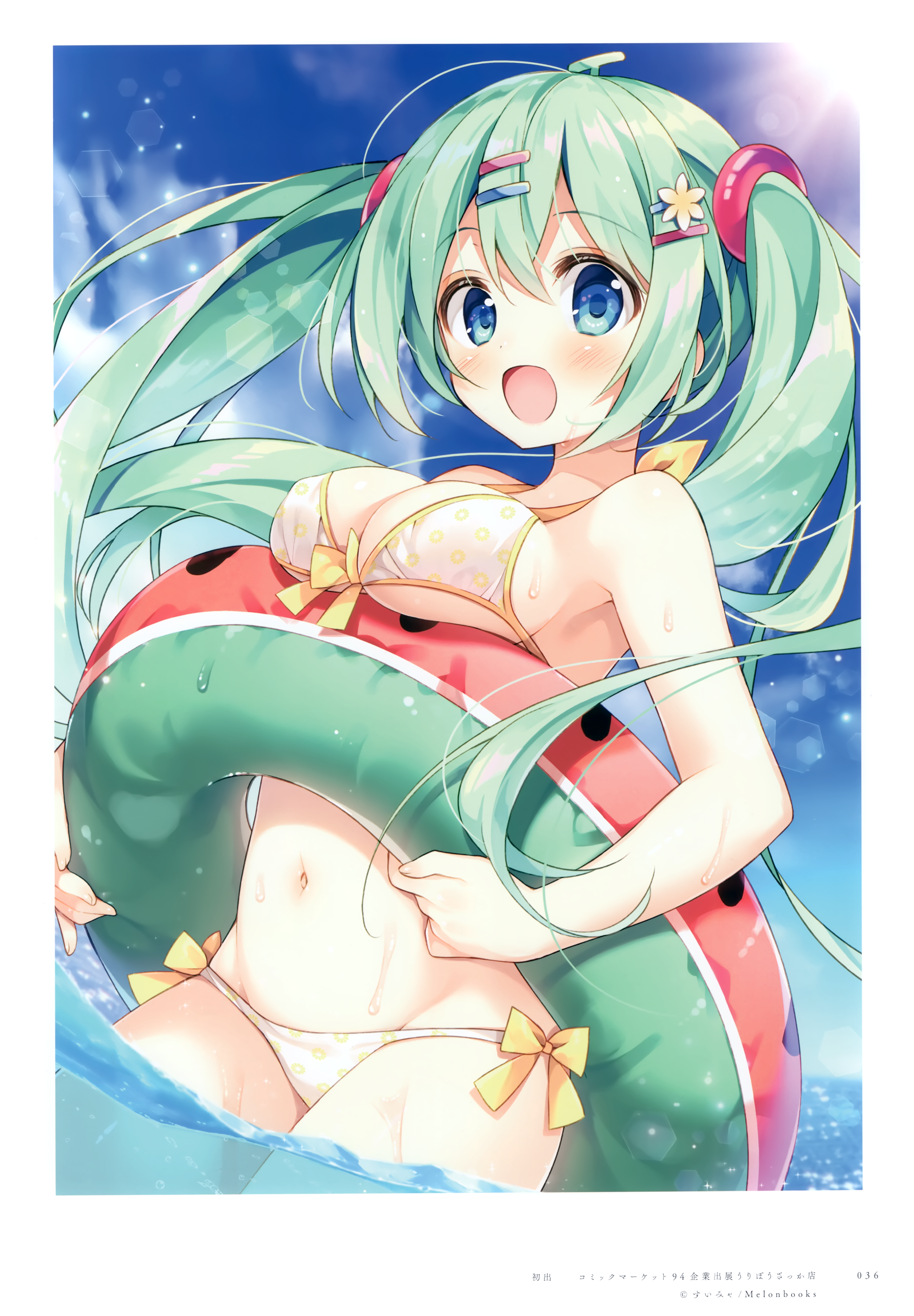 bikini chilly_polka melon-chan melonbooks suimya swimsuits wet