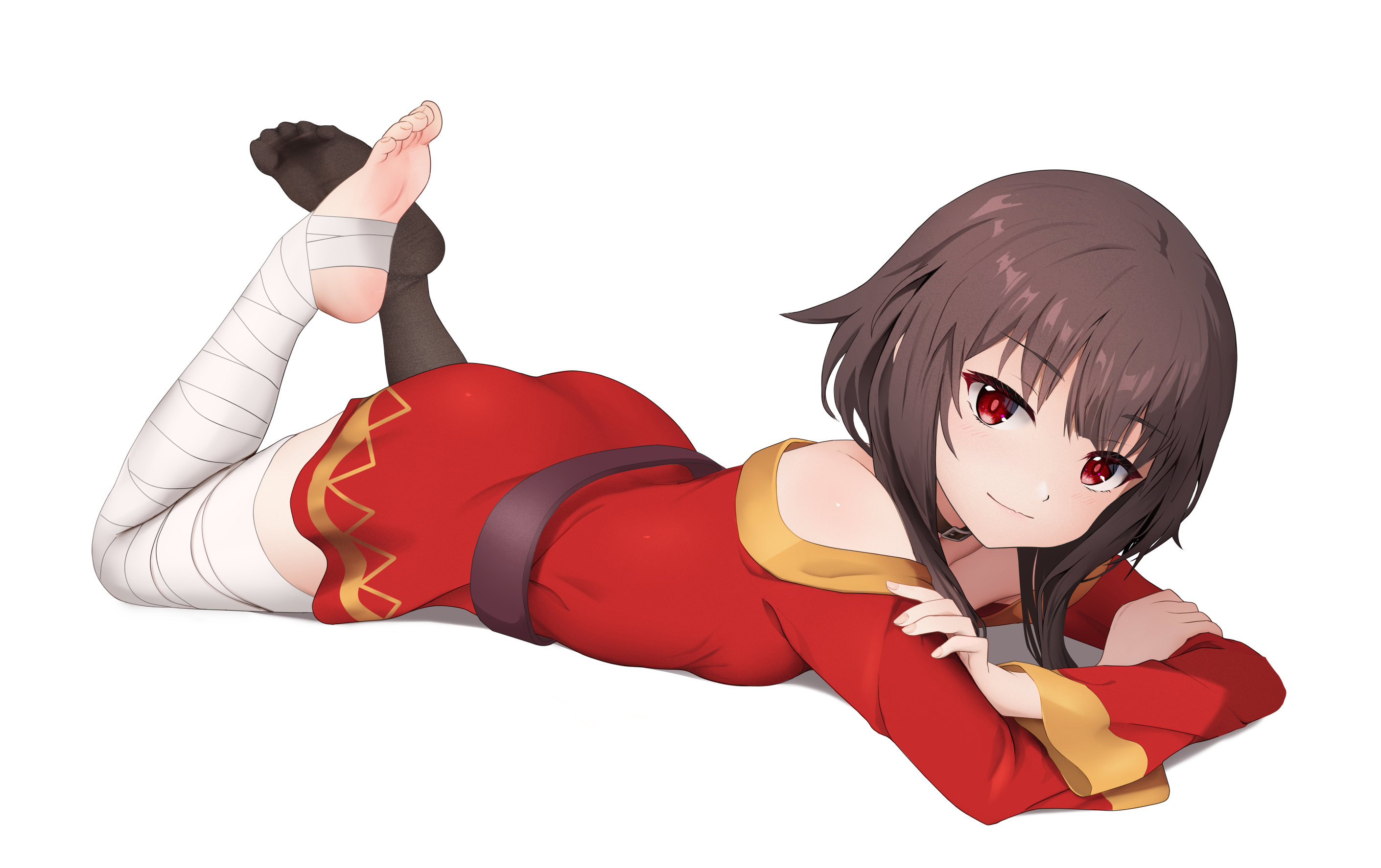 bandages dress feet gibun_(sozoshu) kono_subarashii_sekai_ni_shukufuku_wo! megumin