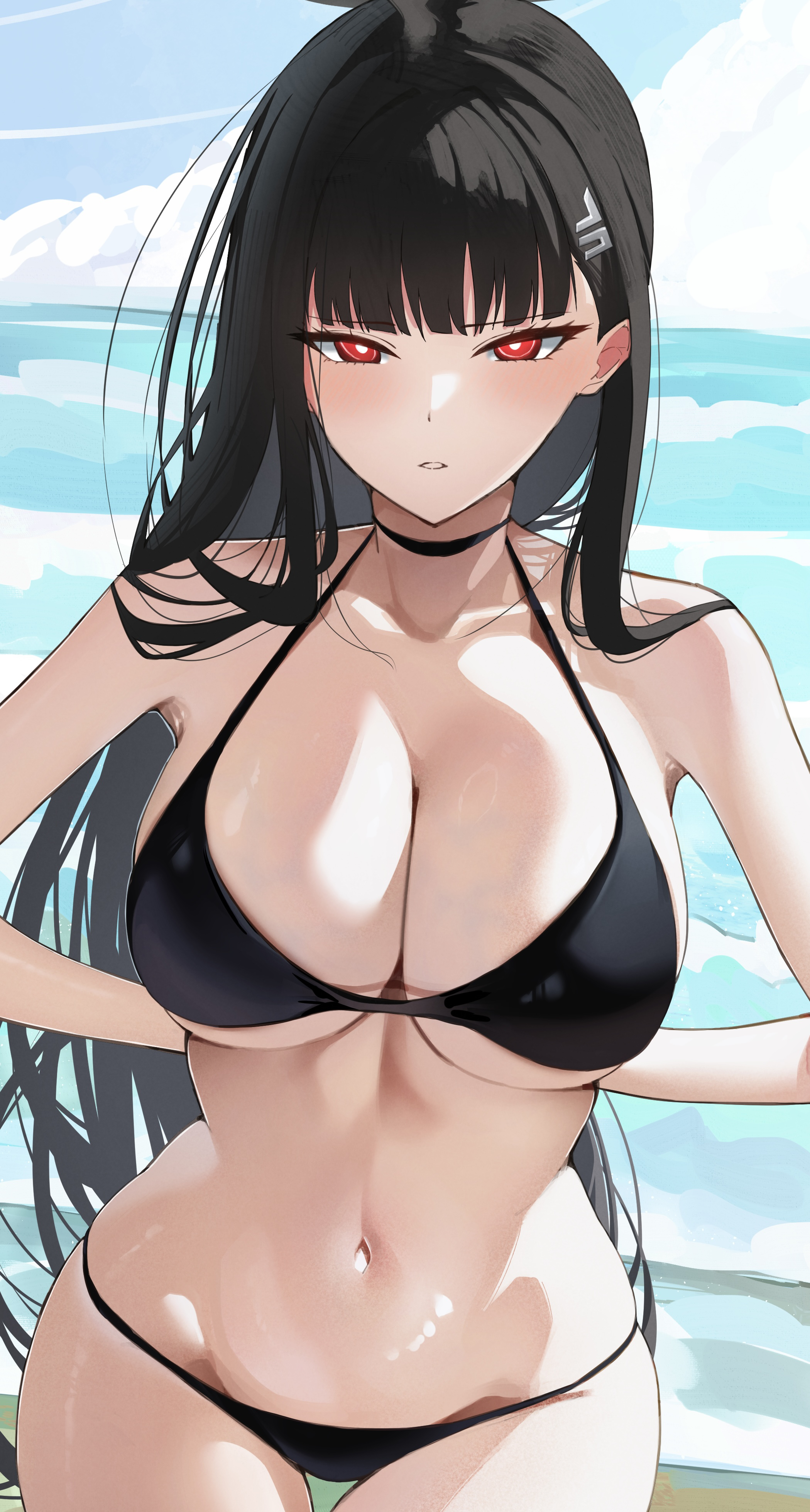 bikini blue_archive halo katagiri_nanoka swimsuits tsukatsuki_rio