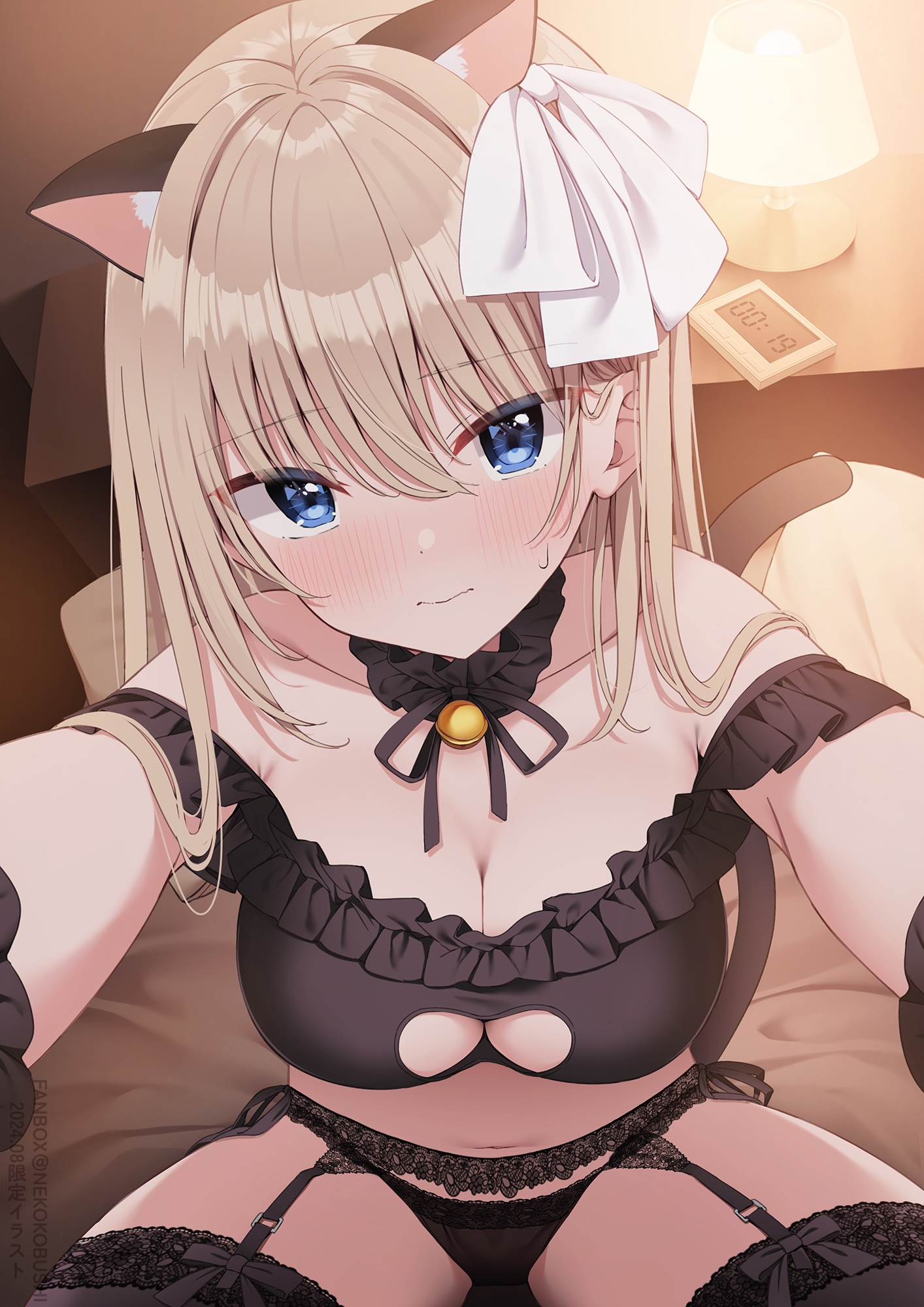 animal_ears bra garter_belt nekokobushi nekomimi pantsu stockings string_panties tail thighhighs