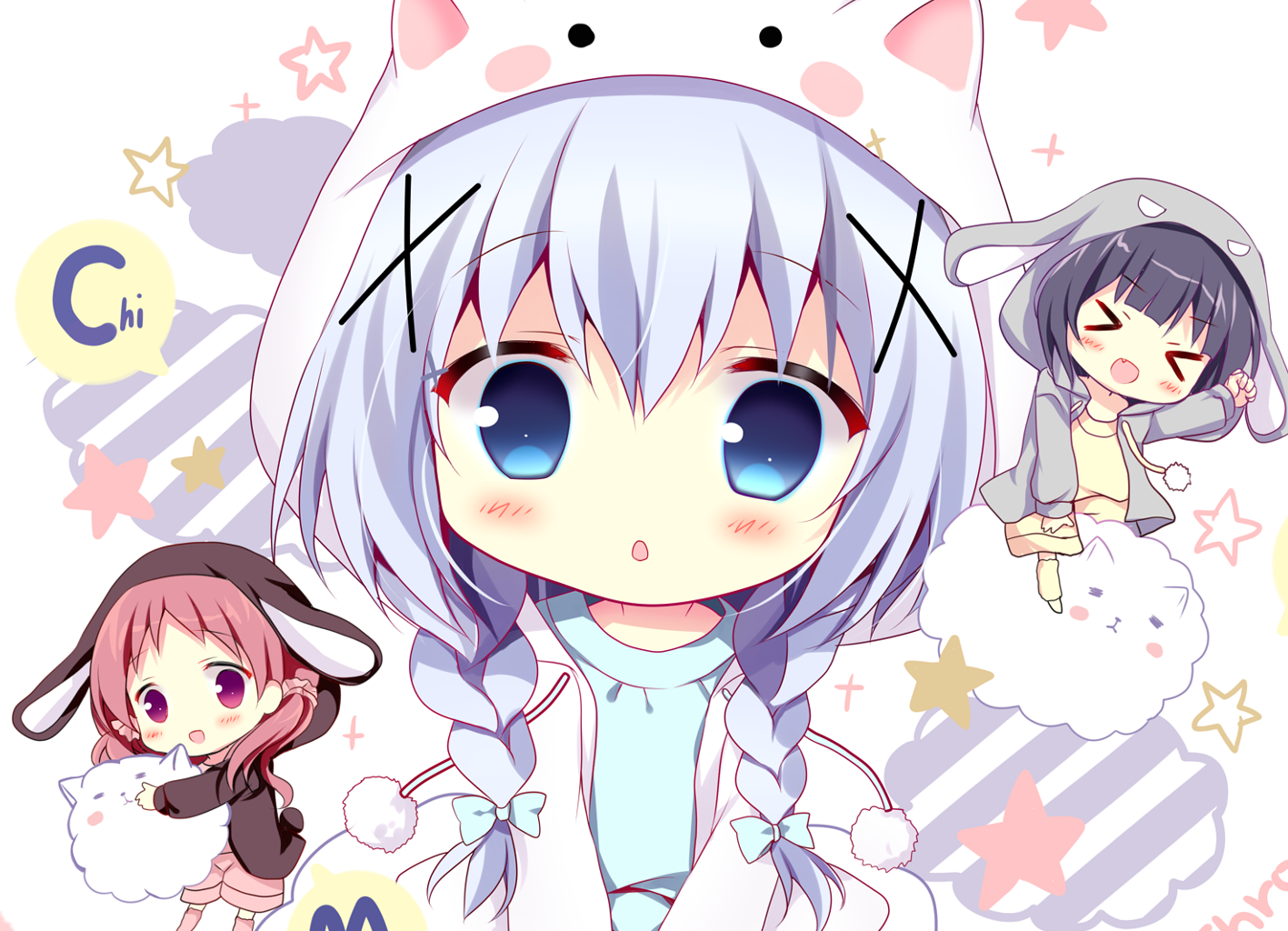 azumi kazuki gochuumon wa usagi desu ka? kafuu chino natsu megumi chibi #33...