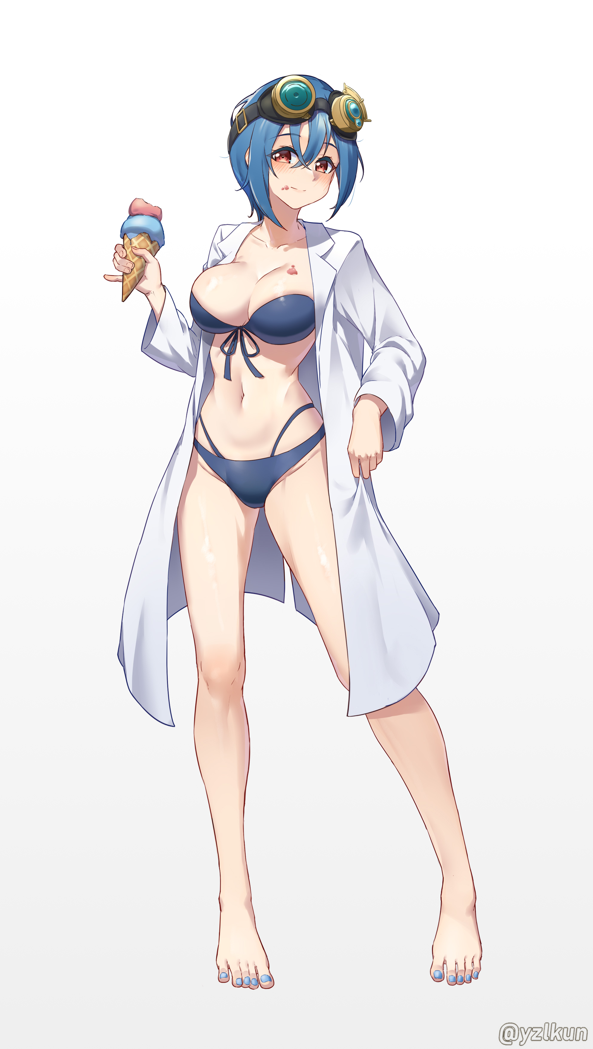 bikini cream love_live!_(series) love_live!_superstar!! open_shirt swimsuits tagme wakana_shiki