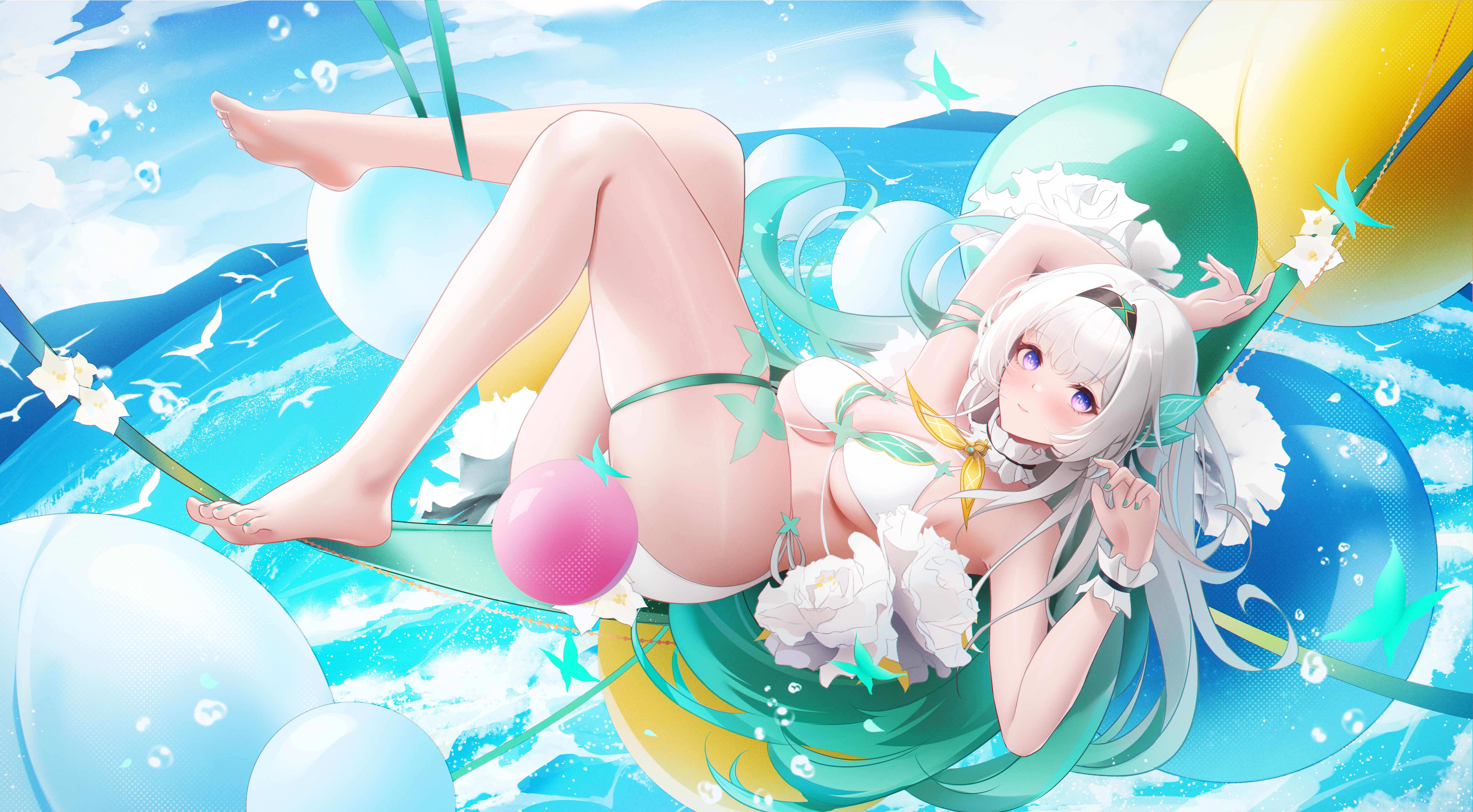 bikini firefly garter honkai:_star_rail lingse swimsuits