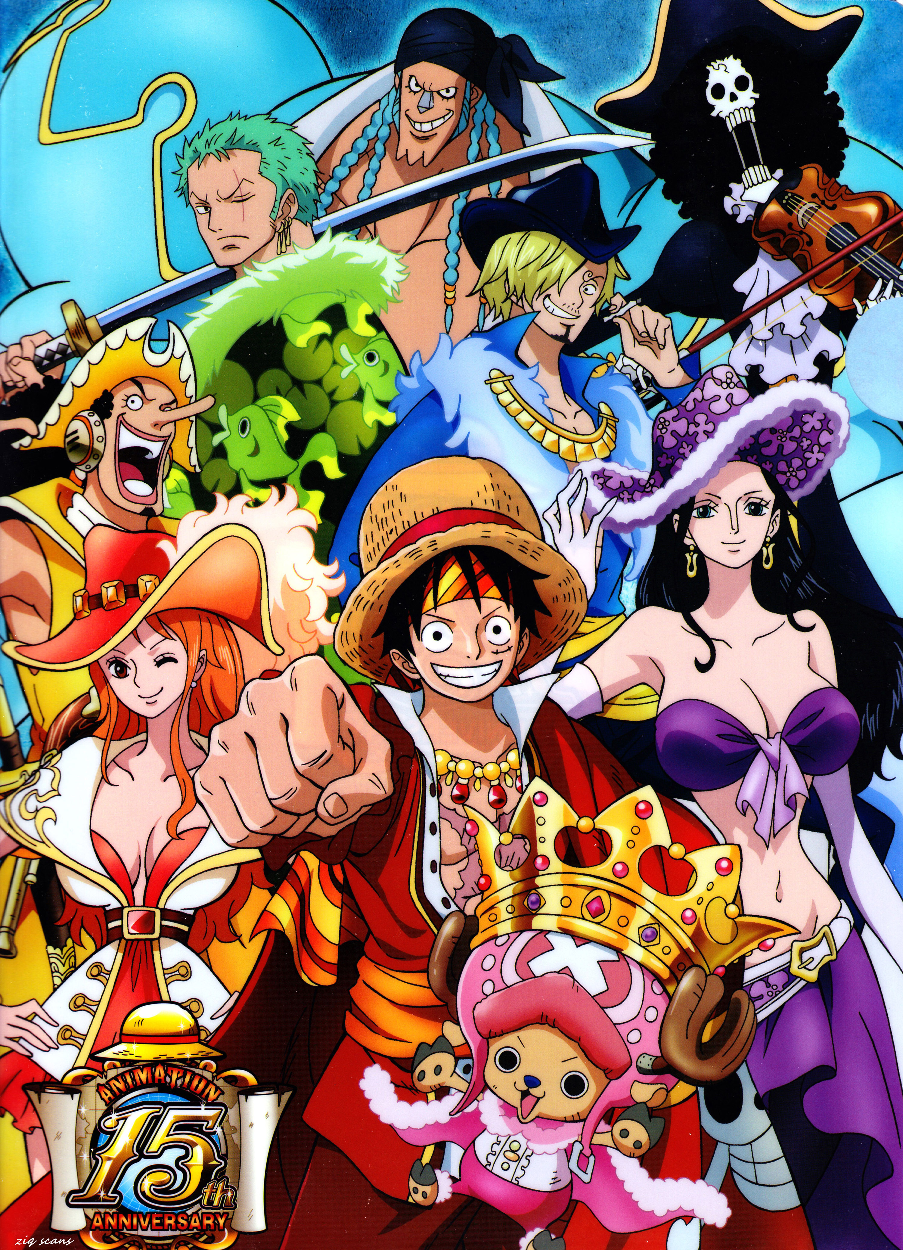 one piece brook franky monkey d luffy nami nico robin roronoa zoro ...