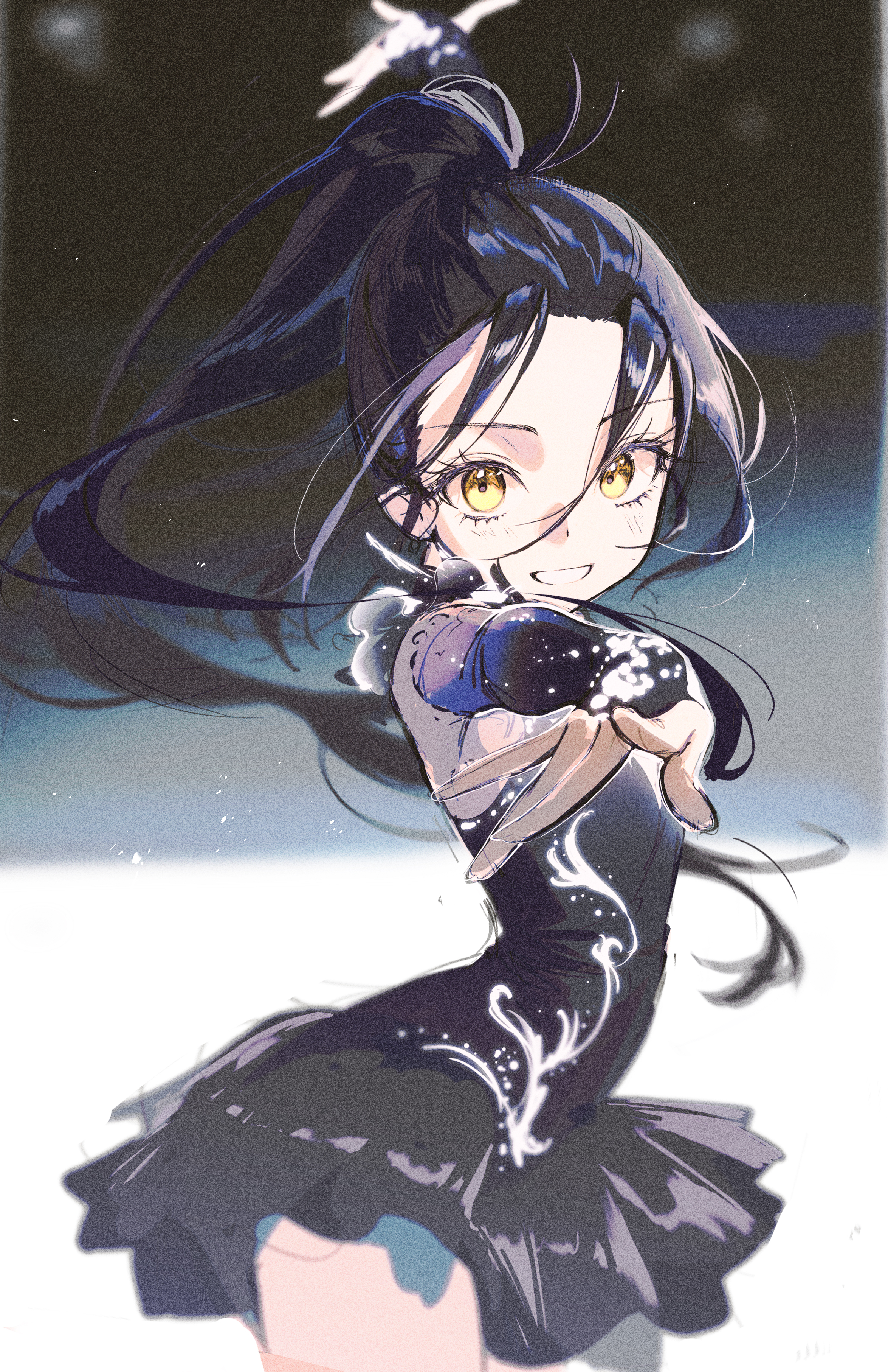 dress kamisaki_hikaru medalist pro-p sketch skirt_lift