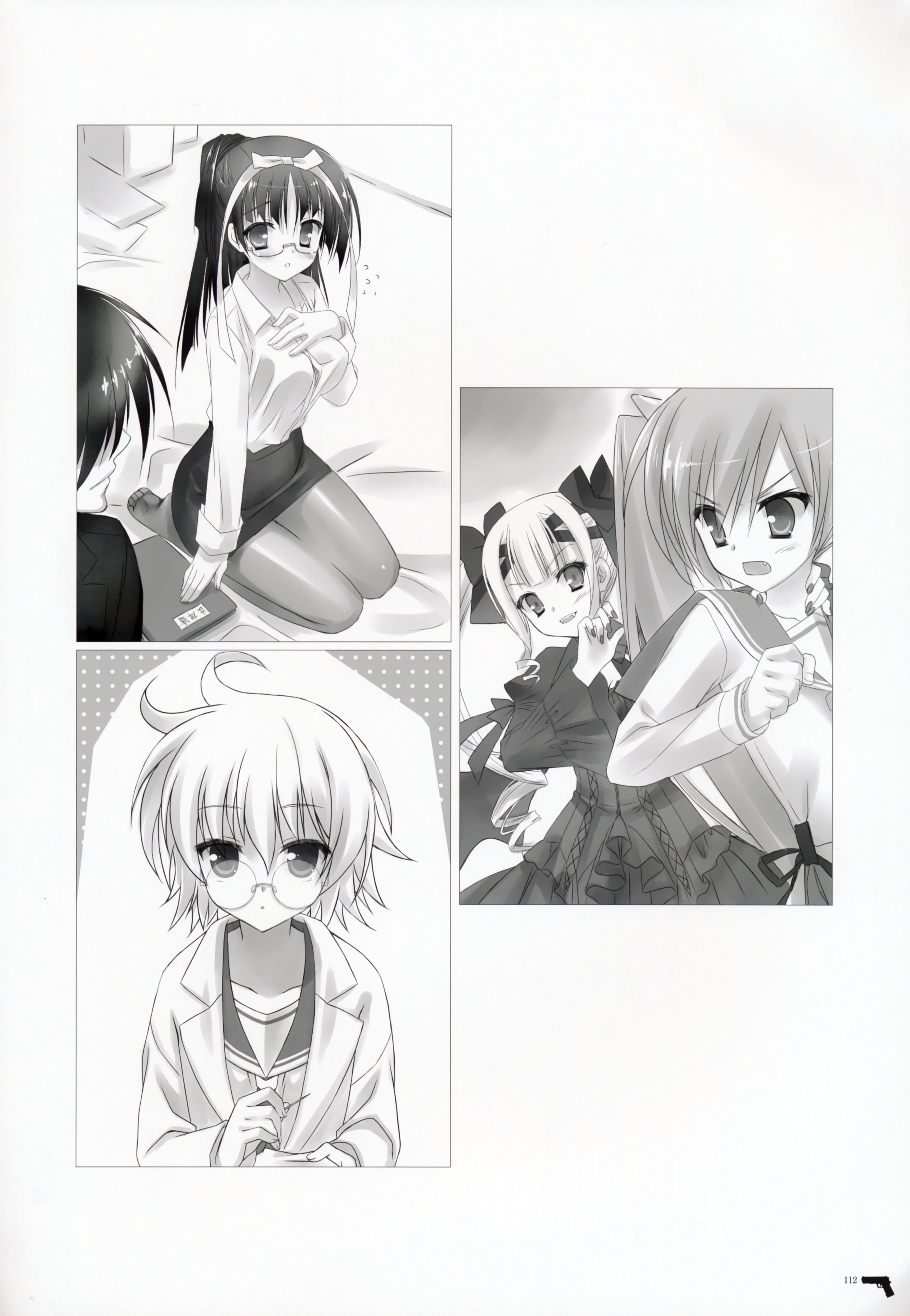 hidan_no_aria hilda_tepes hotogi_shirayuki kanzaki_h._aria kobuichi megane monochrome pantyhose seifuku tooyama_kinji yada_reki