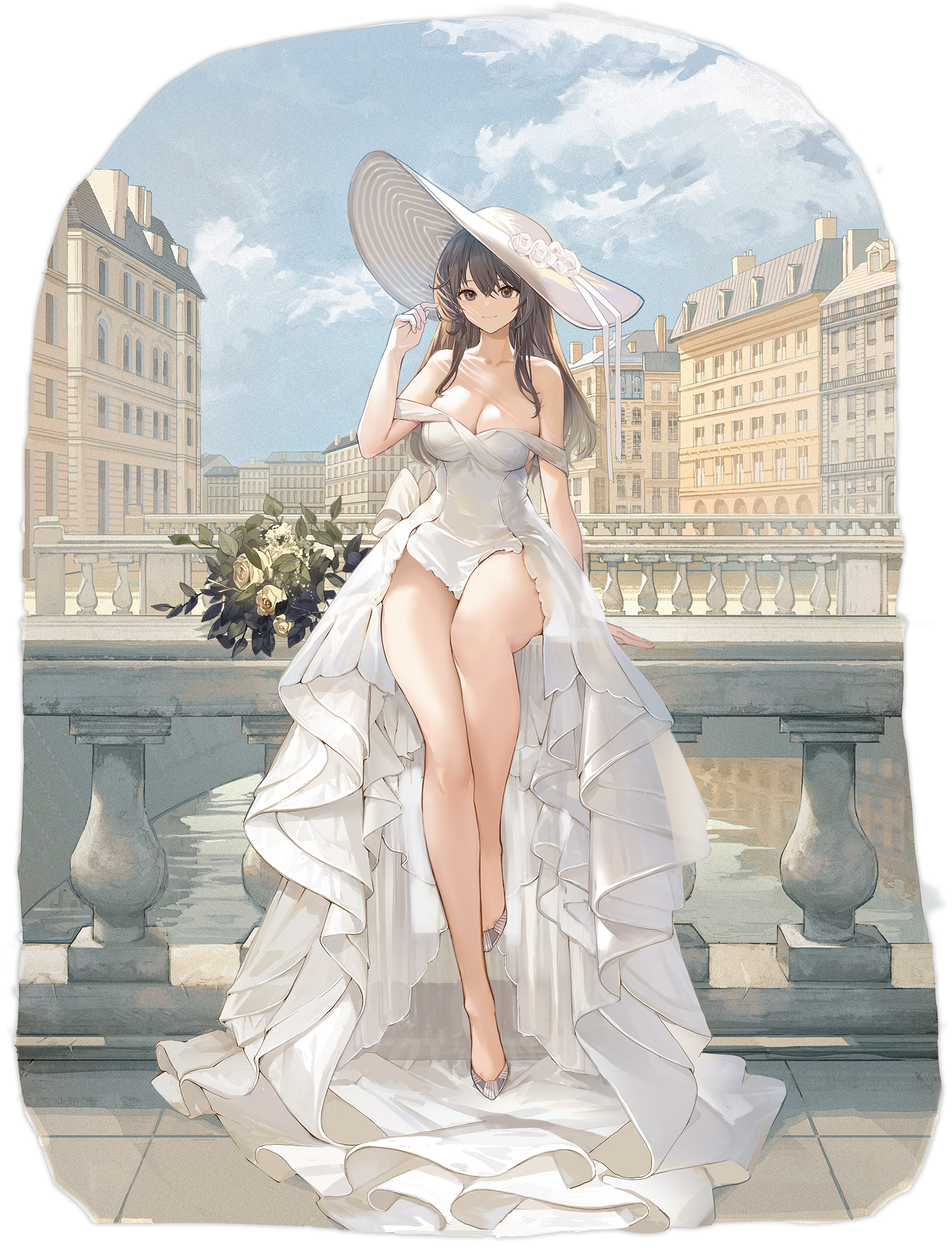 azur_lane charybdis_(azur_lane) dress no_bra see_through souji_hougu transparent_png