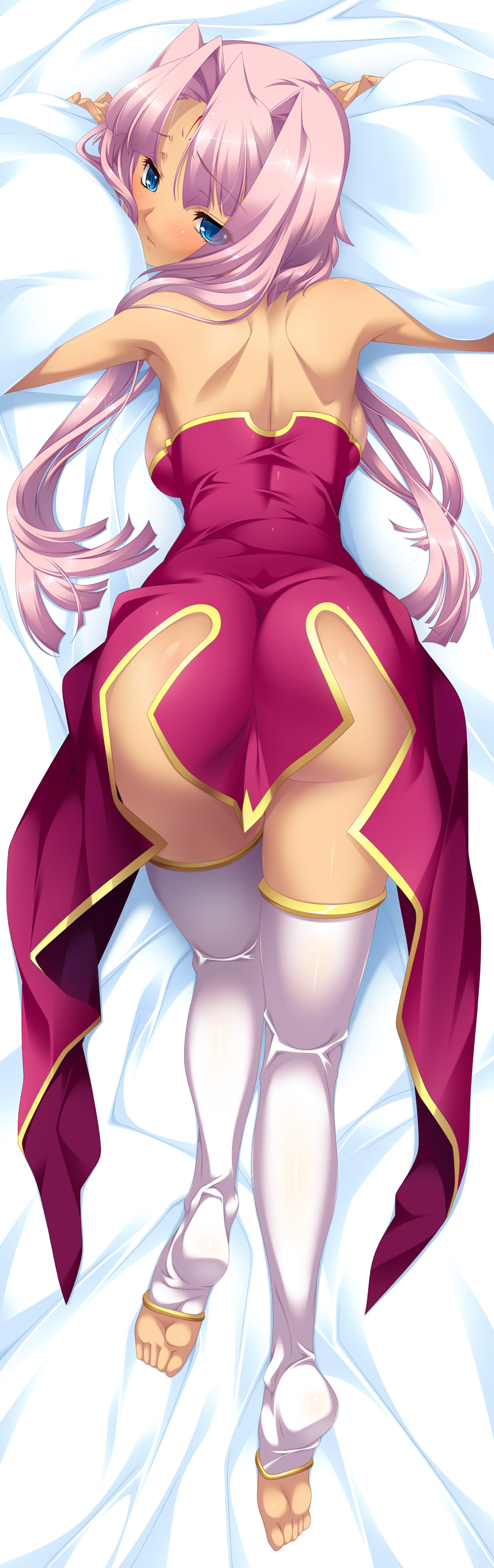 ass dakimakura hikage_eiji jpeg_artifacts koihime_musou nopan sonken thighhighs