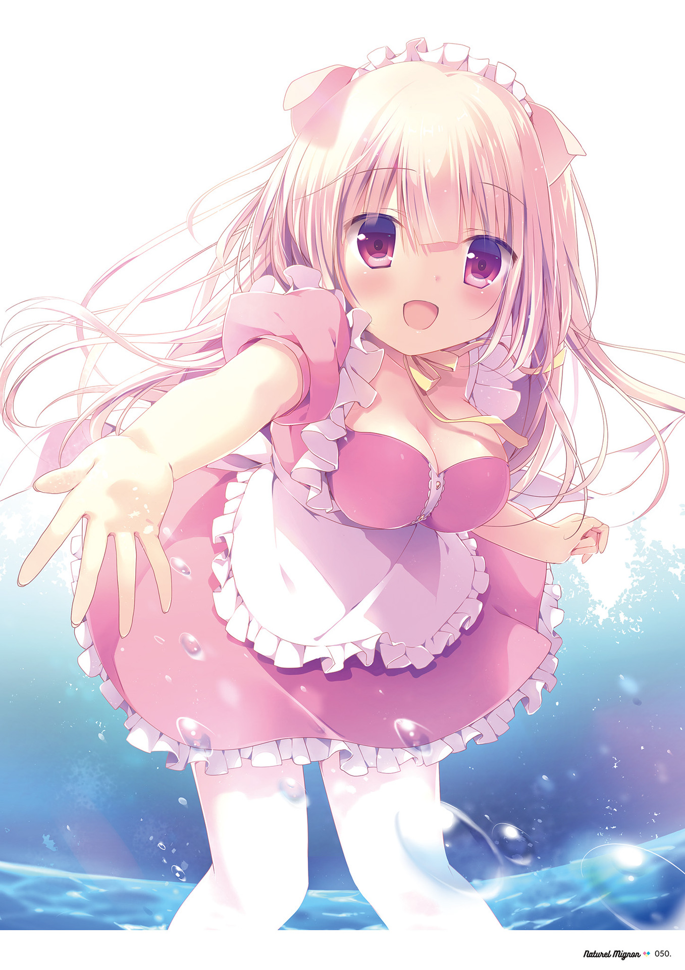 animal_ears canvas+garden cleavage maid miyasaka_naco rowa_(canvas+garden) wet