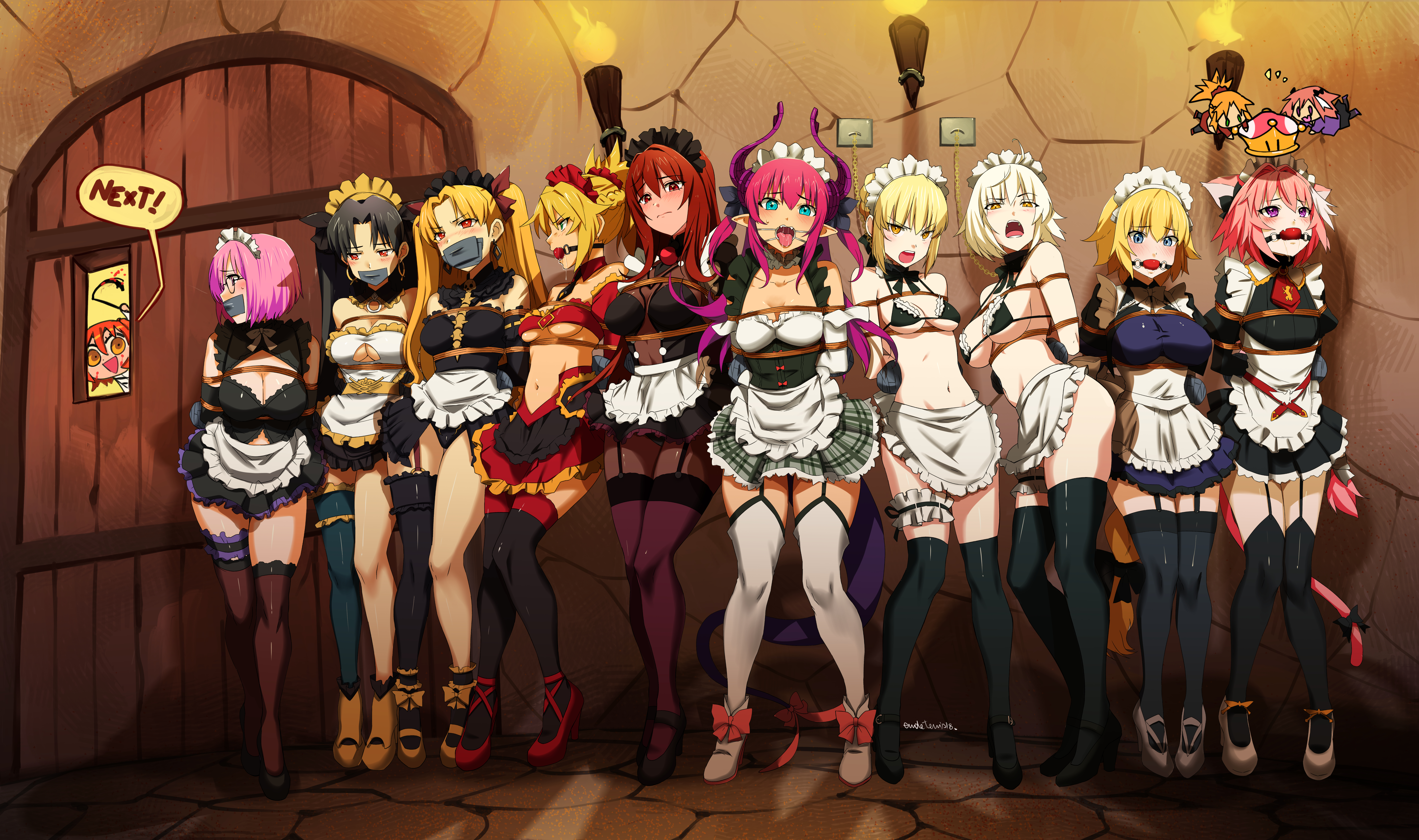 animal_ears artoria_pendragon_(fate) artoria_pendragon_alter_(fate) astolfo_(fate) bikini bondage cleavage elizabeth_bathory ereshkigal_(fate/grand_order) eudetenis fate/grand_order fujimaru_ritsuka_(female) garter heels horns ishtar_(fate/grand_order) jeanne_d'arc jeanne_d'arc_(fate) jeanne_d'arc_alter_(fate) maid mash_kyrielight megane mordred_(fate) nekomimi pointy_ears scathach_(fate) stockings swimsuits tail thighhighs trap
