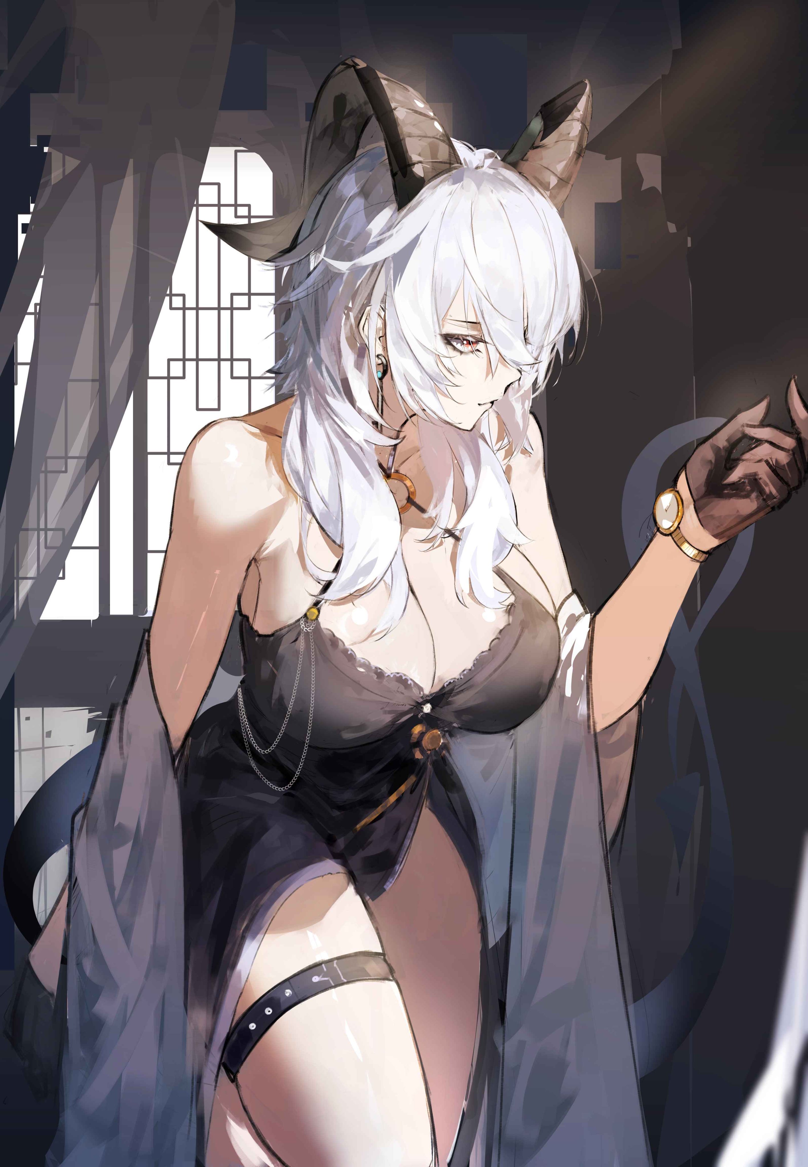 dress garter horns lewdlily66 sketch tail wuthering_waves zani