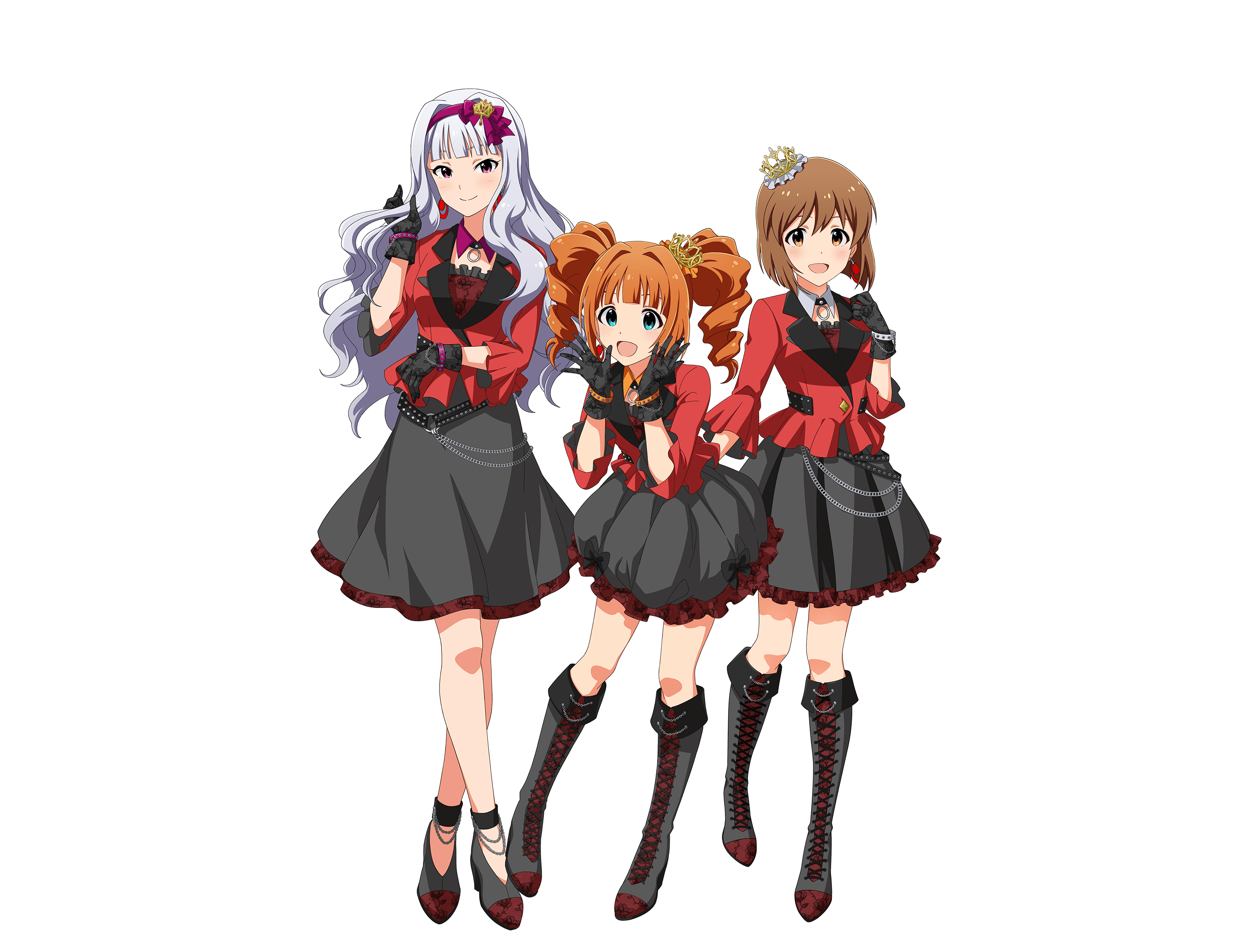 hagiwara_yukiho heels shijou_takane tagme takatsuki_yayoi the_idolm@ster transparent_png uniform