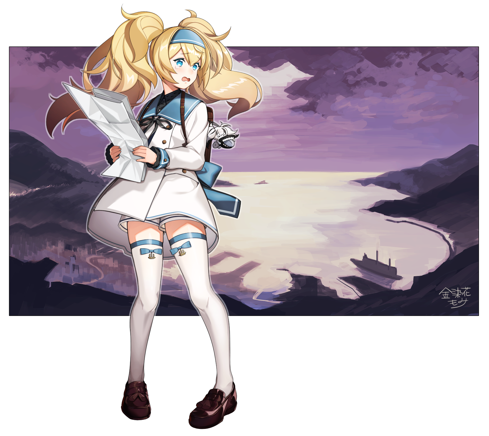 escort_water_hime gambier_bay_(kancolle) kantai_collection kinsenka_momi thighhighs