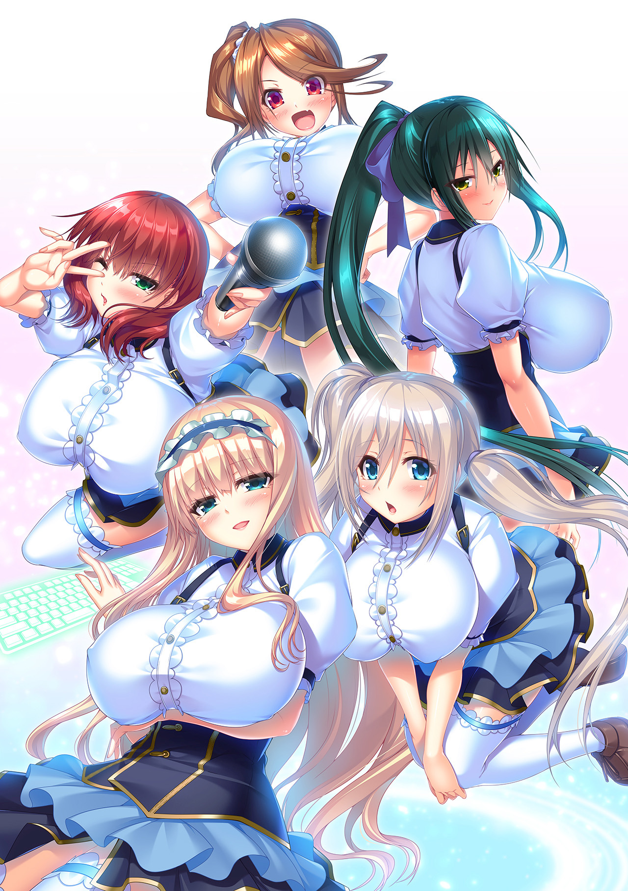 dessert_soft satofuji_masato seifuku skirt_lift thighhighs wannabe_creators wannabe_creators_2
