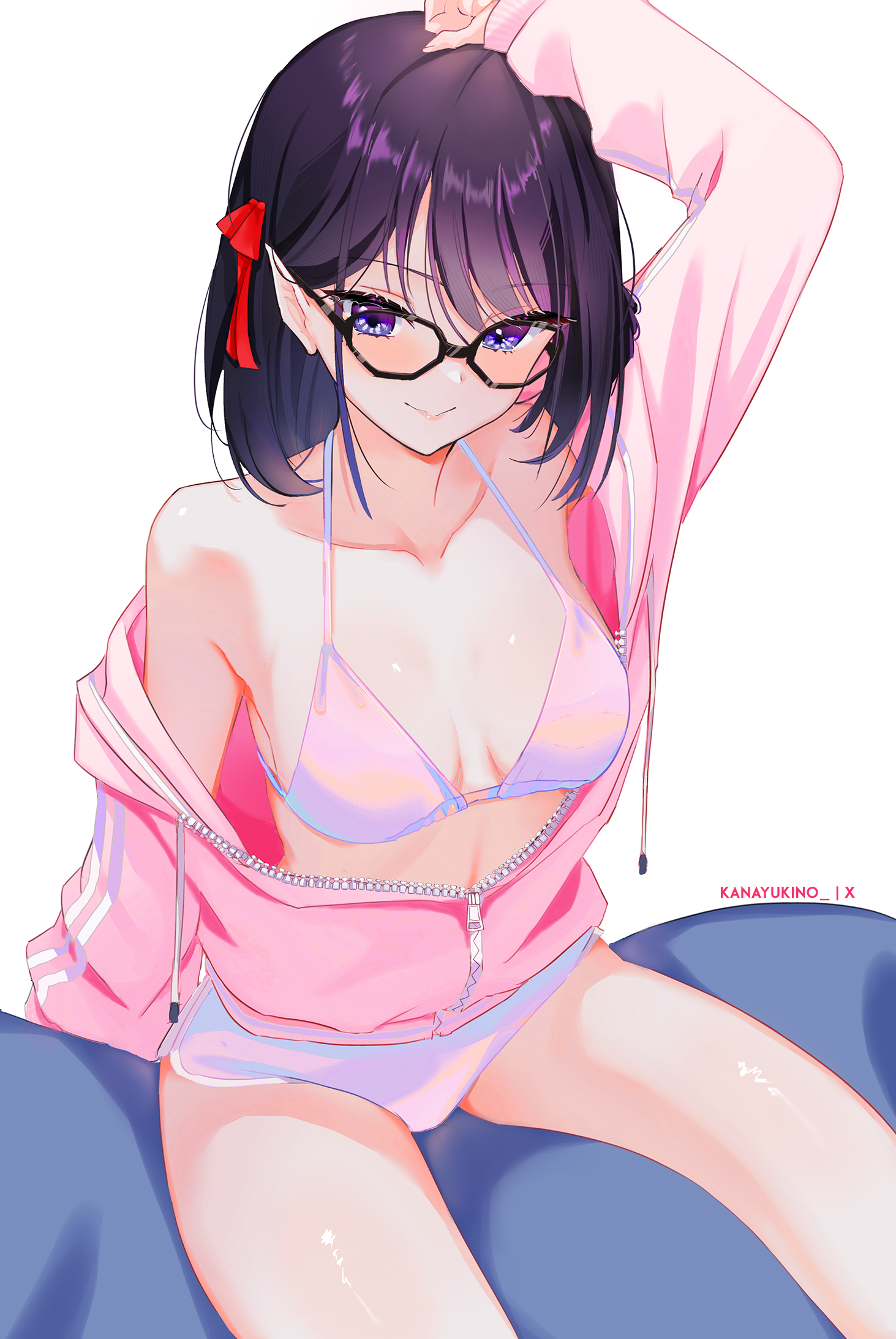 bikini_top kana_yukino megane swimsuits