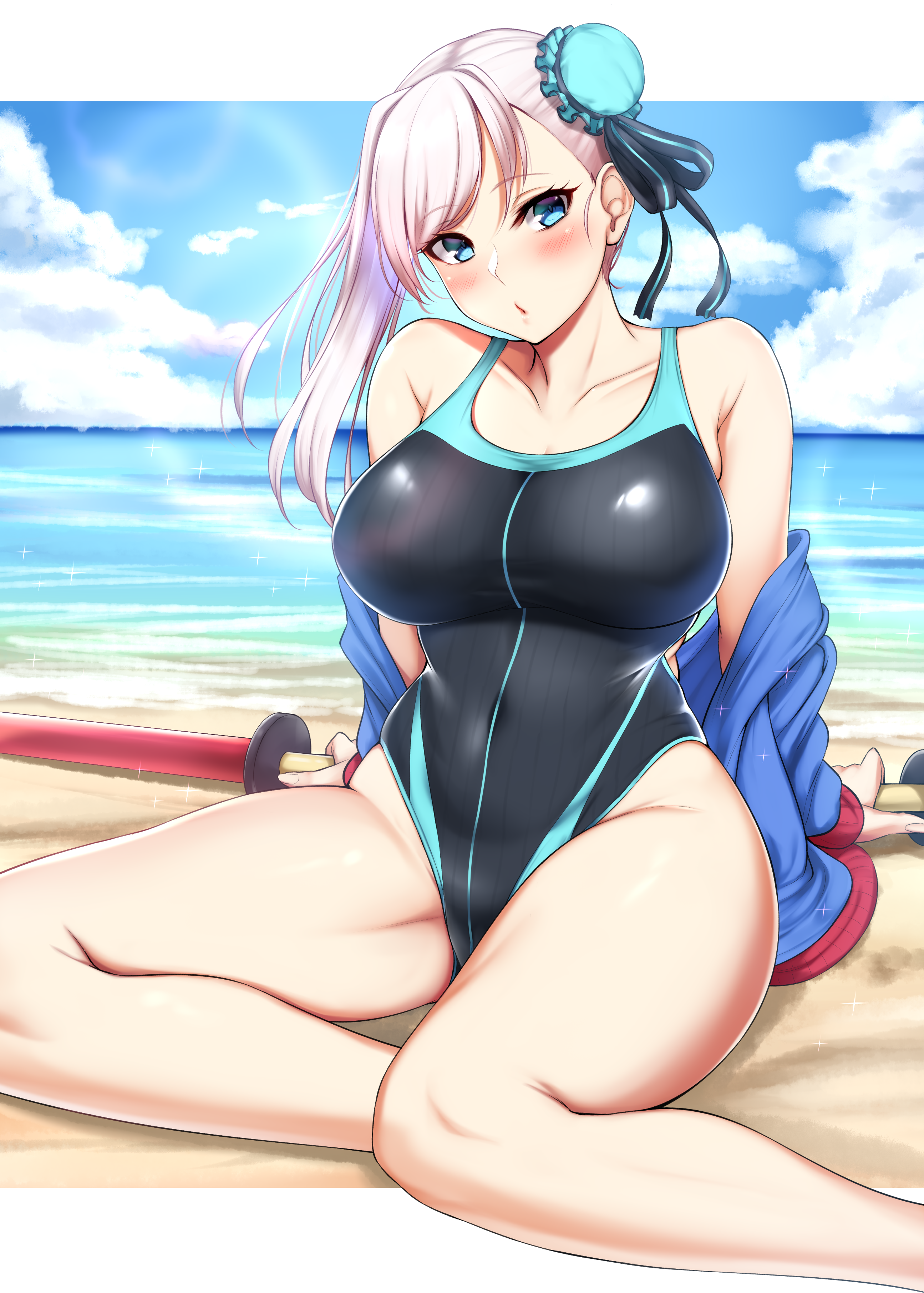 fate/grand_order miyamoto_musashi_(fate) oogatazin swimsuits