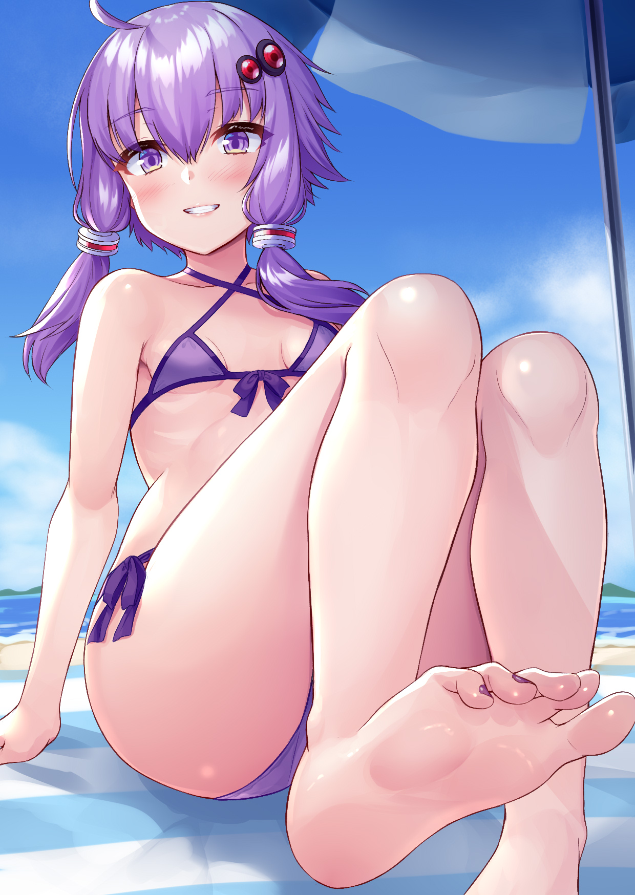 bikini feet swimsuits tenneko_yuuri voiceroid yuzuki_yukari