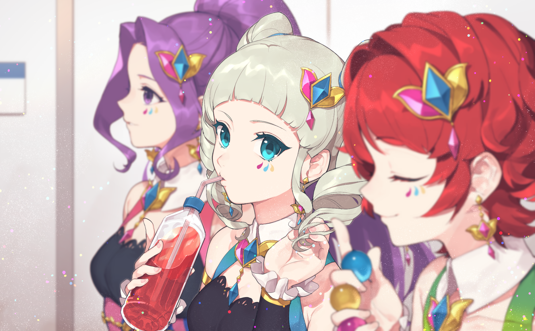 aikatsu! hitoto ichinose_kaede kanzaki_mizuki toudou_yurika uniform