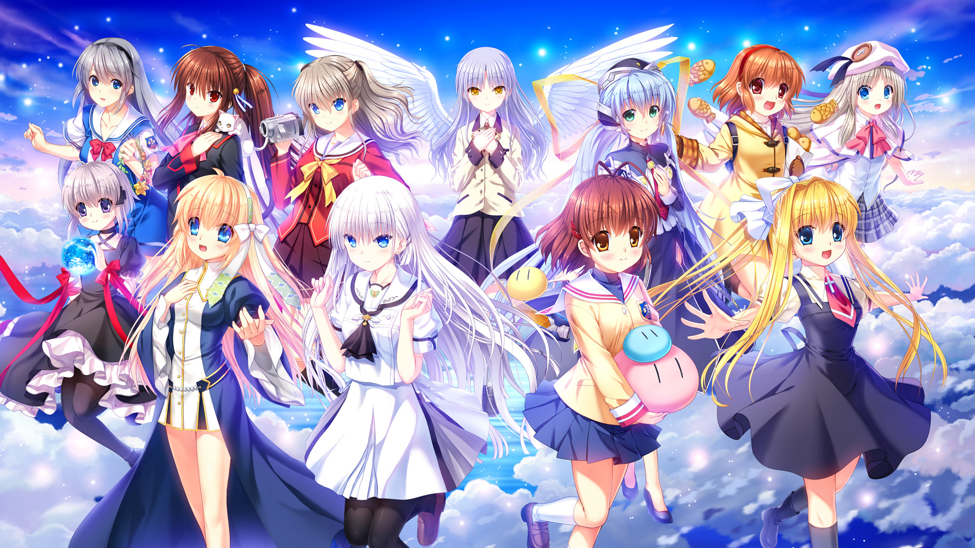 air angel_beats! charlotte clannad crossover dress furukawa_nagisa harmonia heels hinoue_itaru hoshino_yumemi kagari_(rewrite) kamio_misuzu kanon key komatsu_e-ji little_busters! na-ga naruse_shiroha natsume_rin neko noumi_kudryavka nun pantyhose planetarian rewrite sakagami_tomoyo seifuku shiona_(harmonia) summer_pockets tachibana_kanade tomori_nao tsukimiya_ayu wallpaper wings