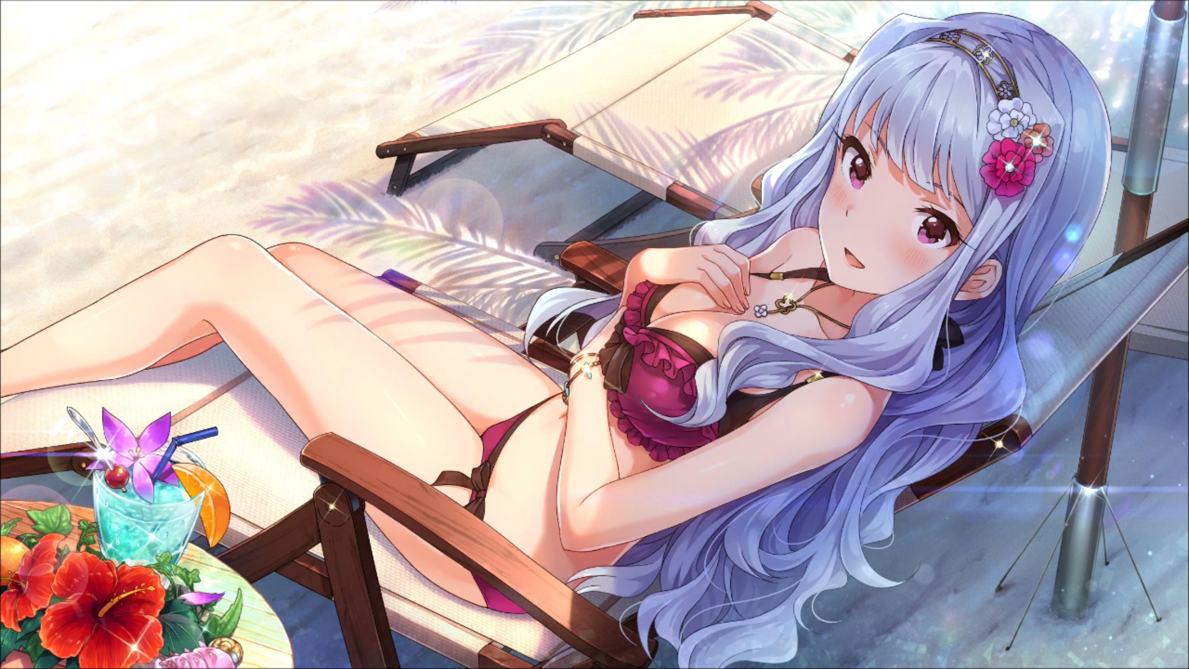 The Idolm Ster Shijou Takane Bikini Breast Hold Cleavage Swimsuits me Aliasing Upscaled Yande Re