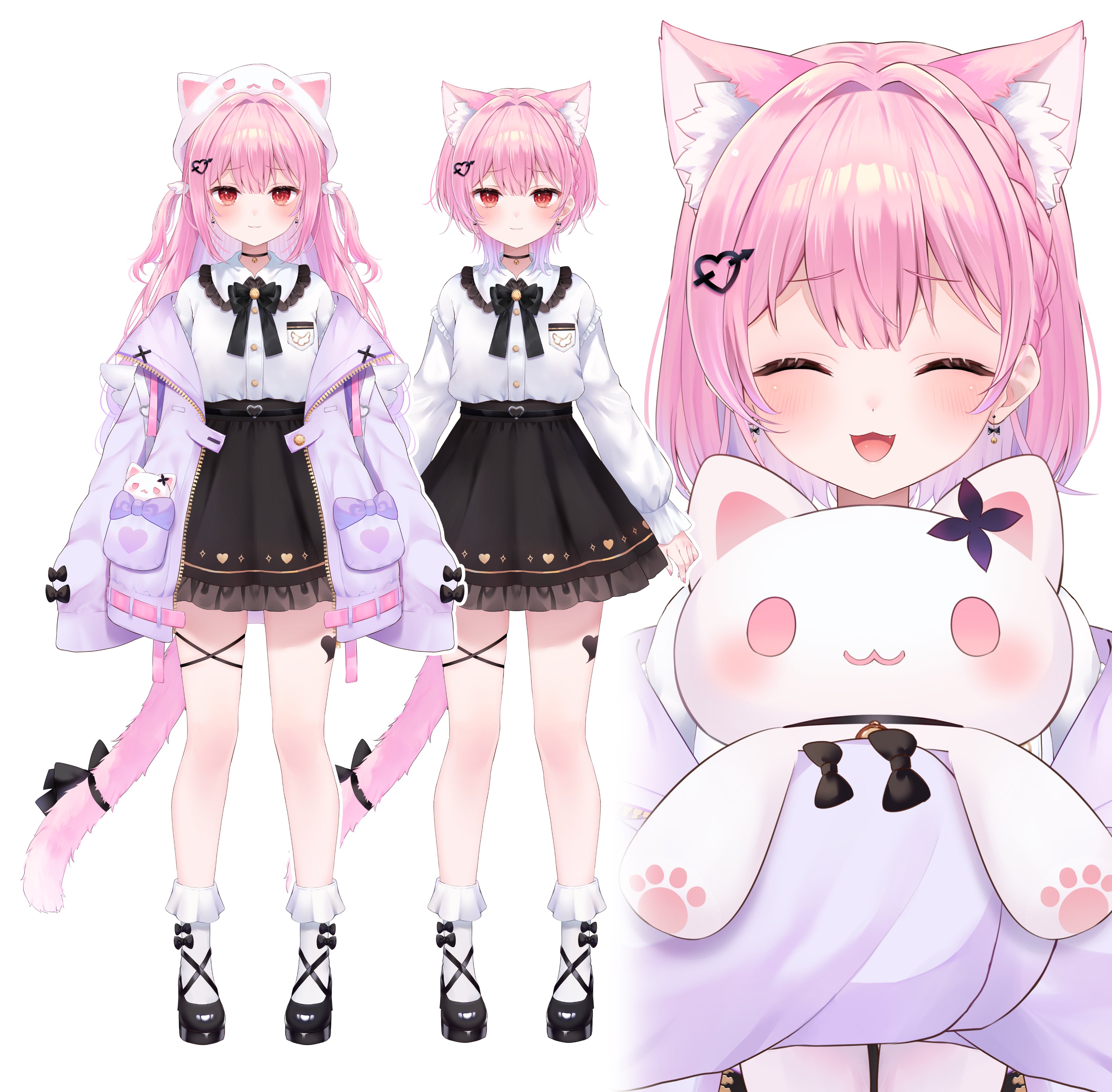 animal_ears garter indie_virtual_youtuber mikeneko_(vtuber) nekomimi rukako tail