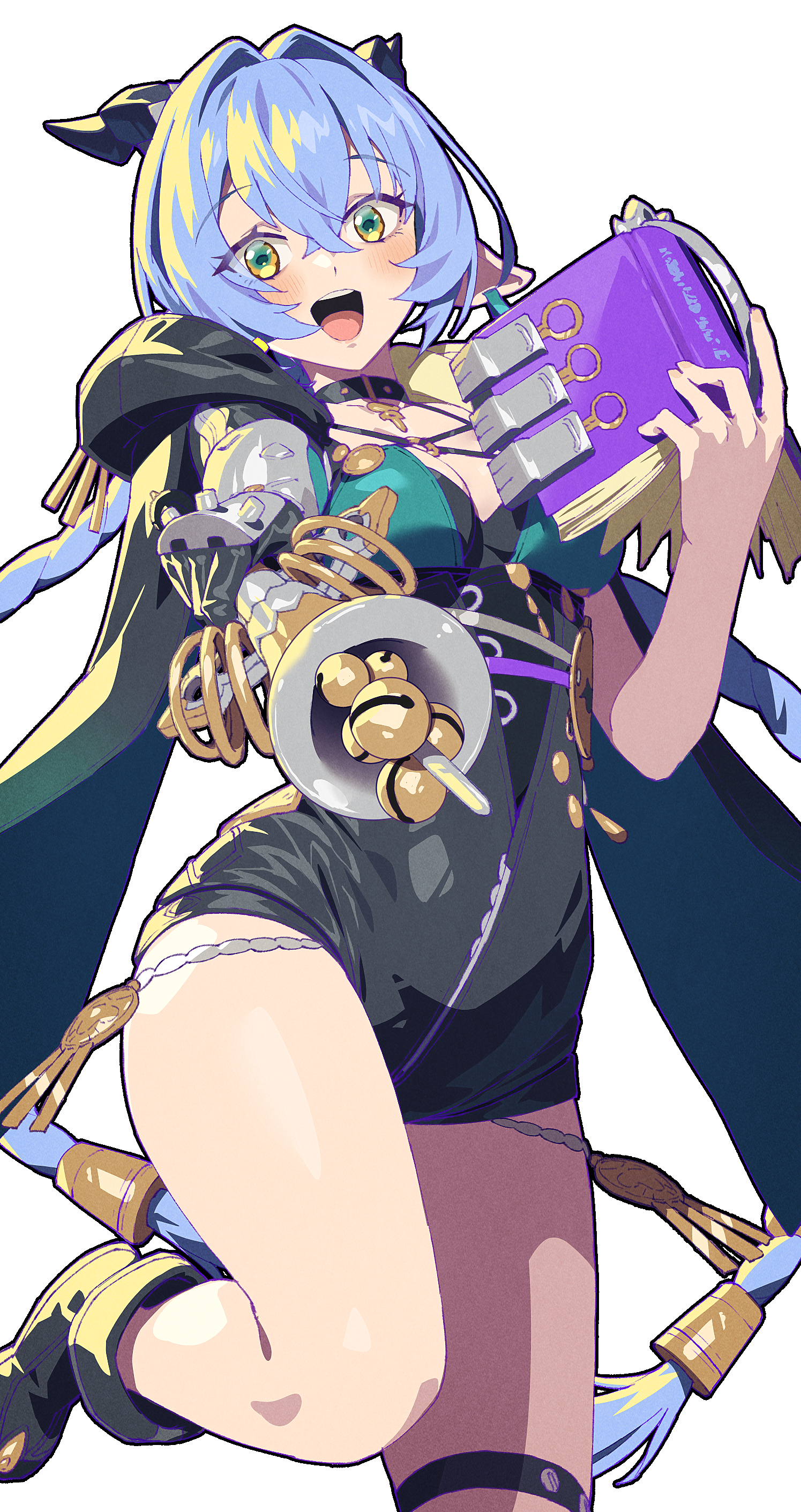 cozy garter horns lucia_elowen pointy_ears weapon zenless_zone_zero